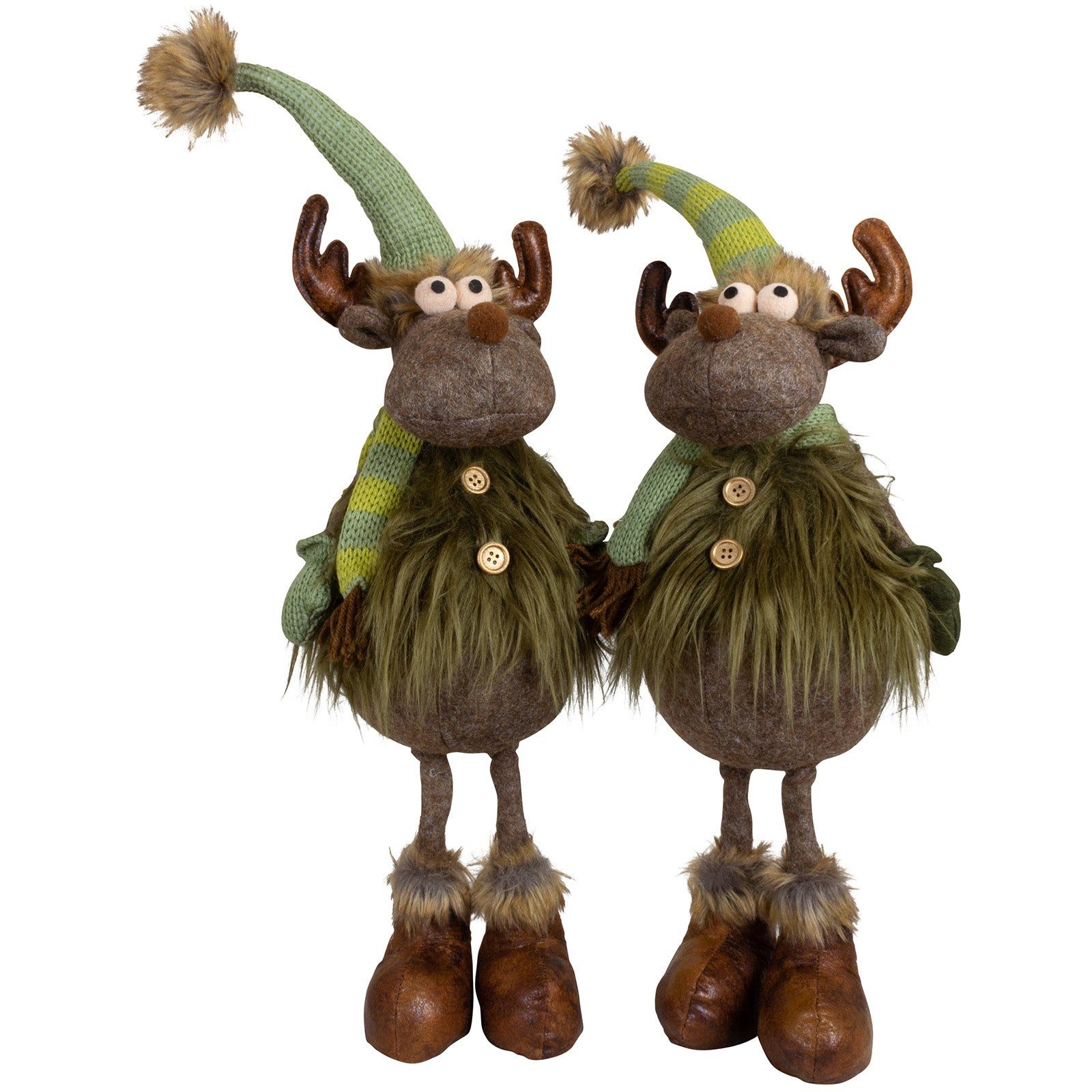 Christmas Paradise Weihnachtsfigur Elch 50 cm (67 cm) (Rentier, 2 St., stehend), Weihnachtsdeko, grün