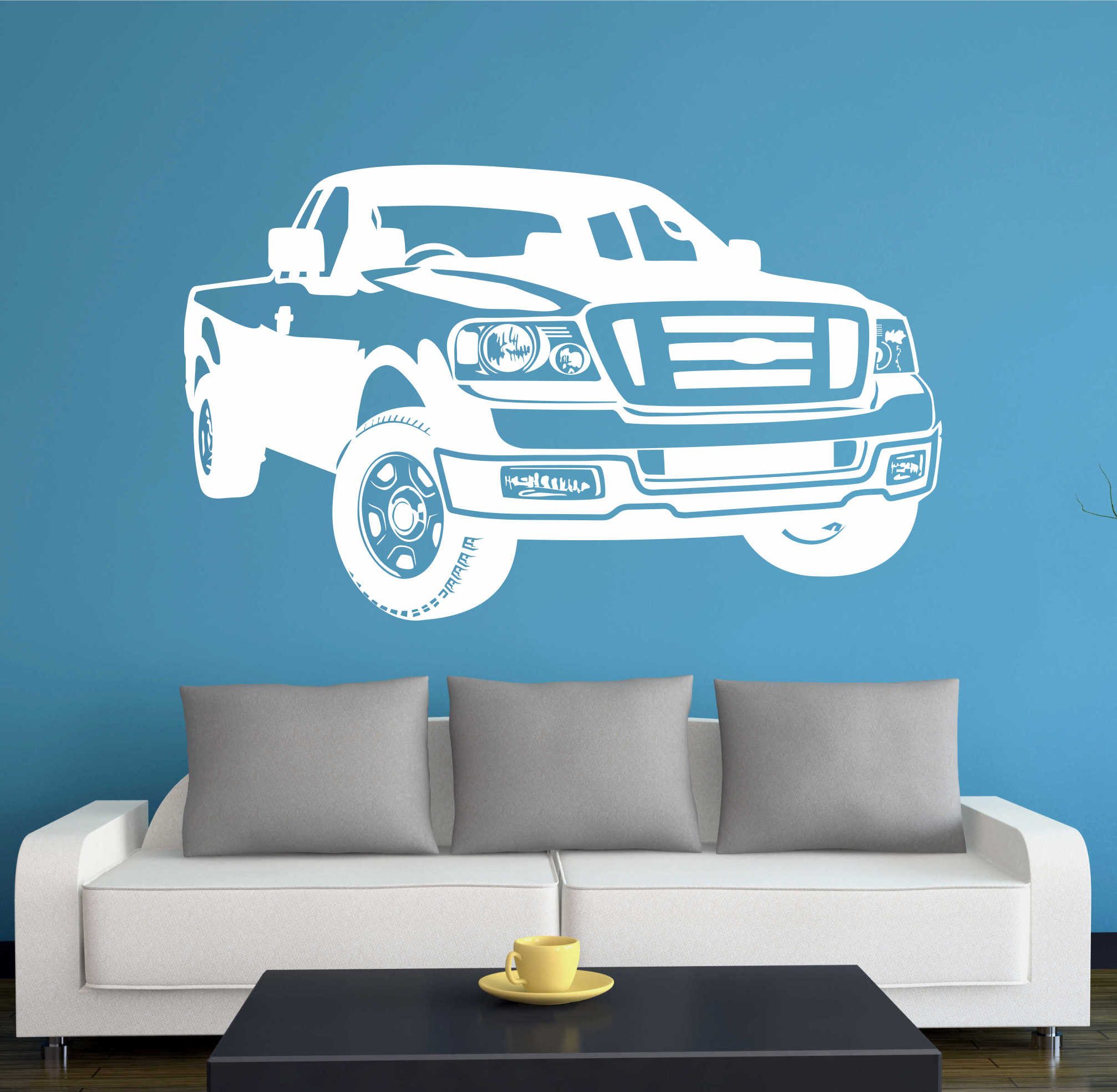 INDIGOS UG Wandtattoo Wandtattoo - Wandaufkleber - w303 Jeep Auto Gelände Wagen