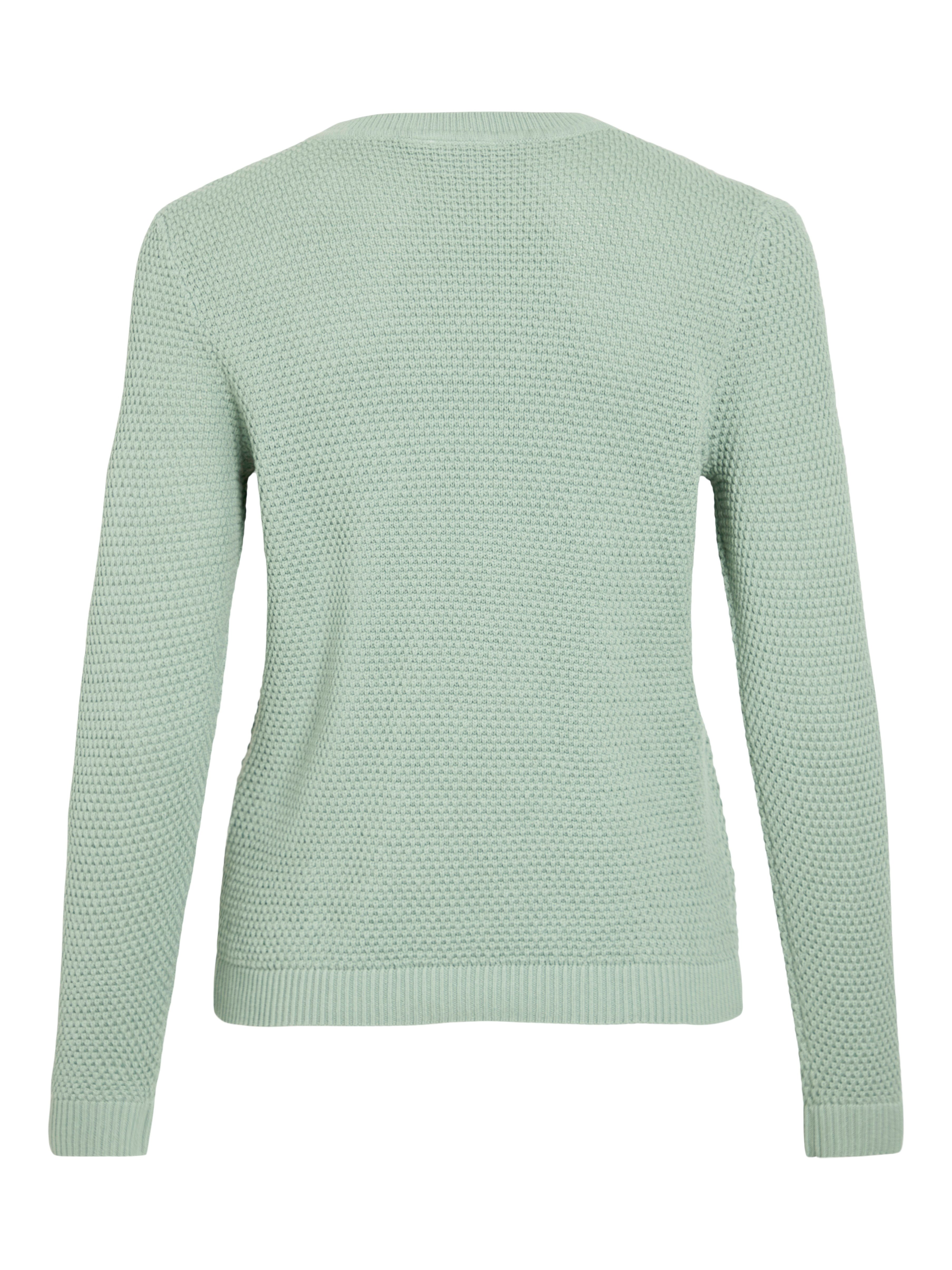 Vila Rundhalspullover VIDALO O-NECK L/S KNIT TOP- NOOS Baumwolle, regular fit
