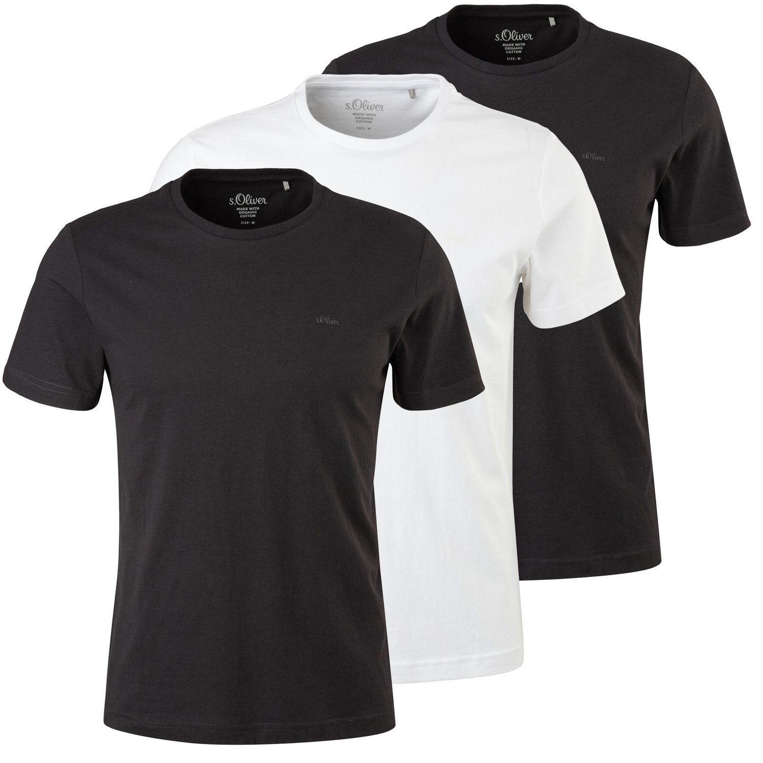 s.Oliver T-Shirt Casual (2-tlg) mit Logo, schlicht, unifarben, Basic, moder günstig online kaufen