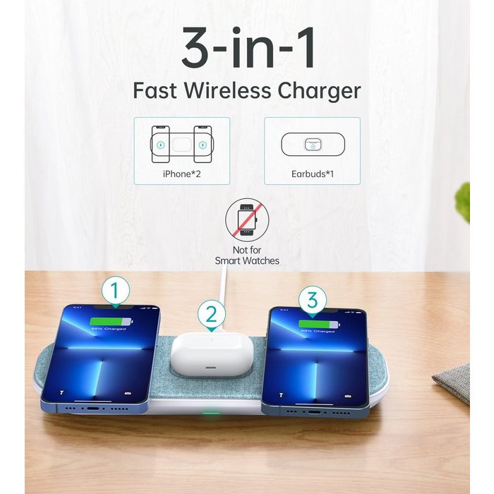 Choetech T569-S 3IN1 Magleap Ladepad Kabelloses Ladegerät Wireless Charger