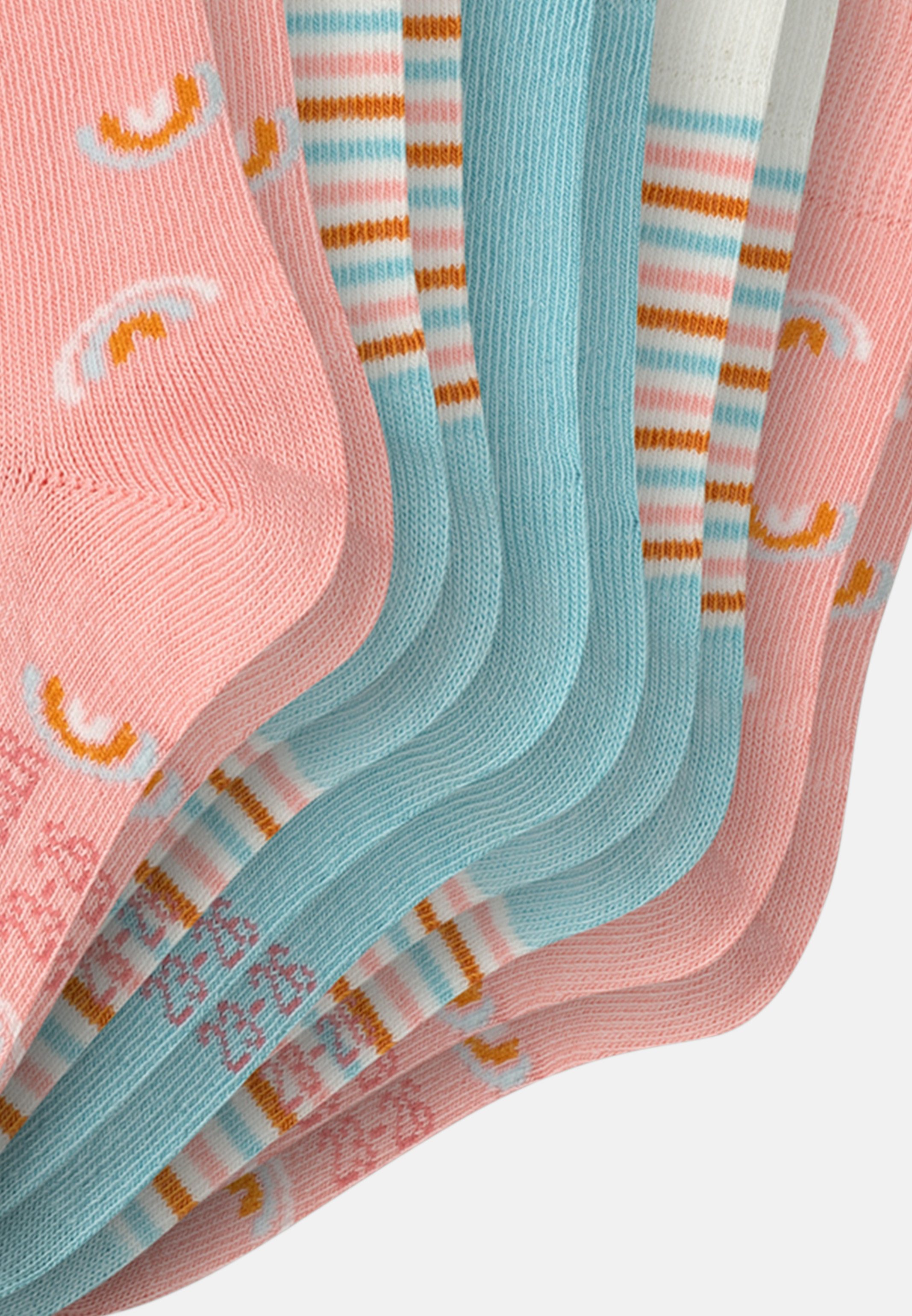 Schiesser Langsocken 10er Pack Basic (Spar-Set, 10-Paar) Socken - Baumwolle - Atmungsaktiv - Verspielte Muster und Farben