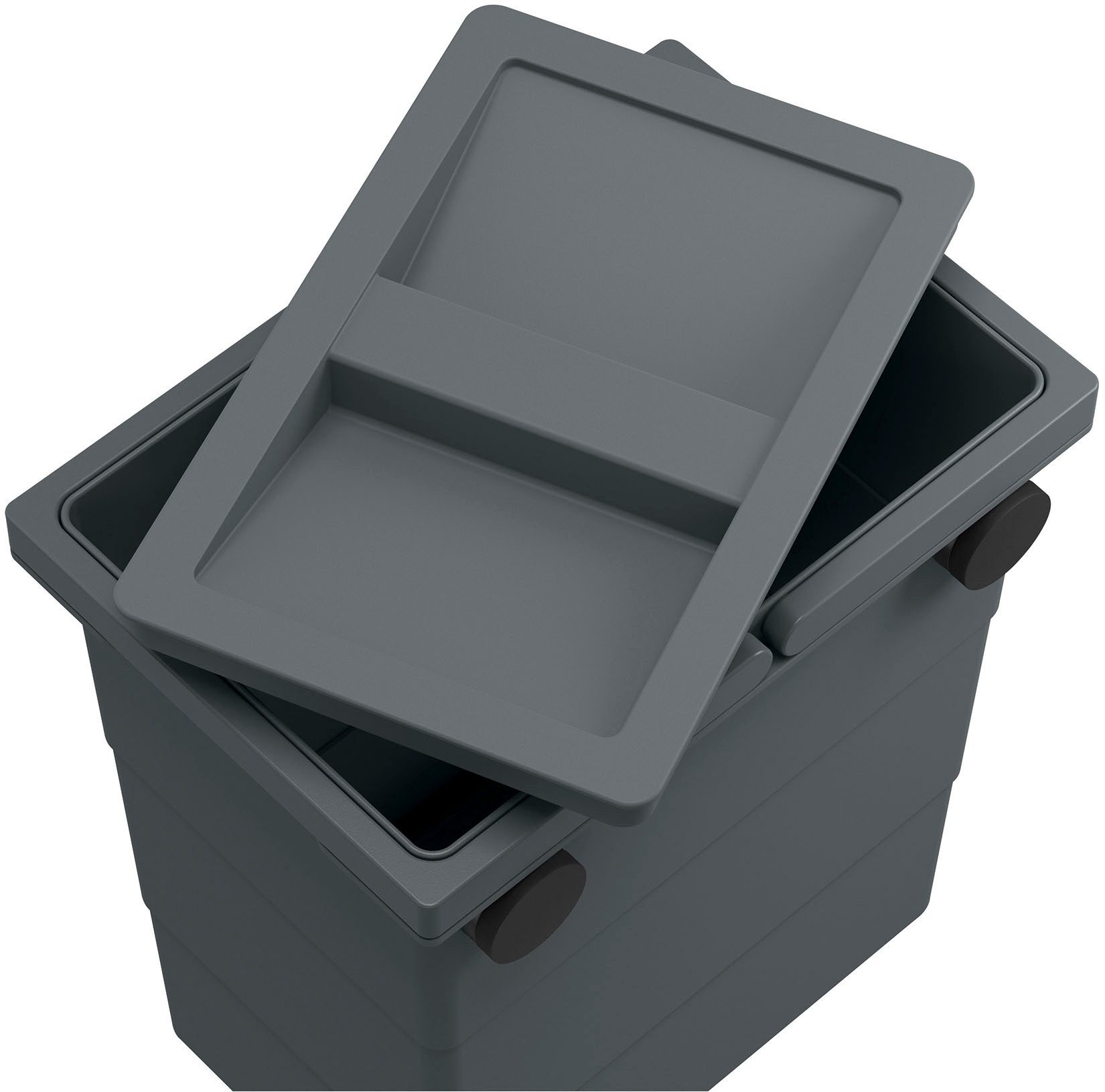 Hailo Mülleimer FLEXBOX S, Kunststoff, geruchsdichter Deckel, 7 Liter