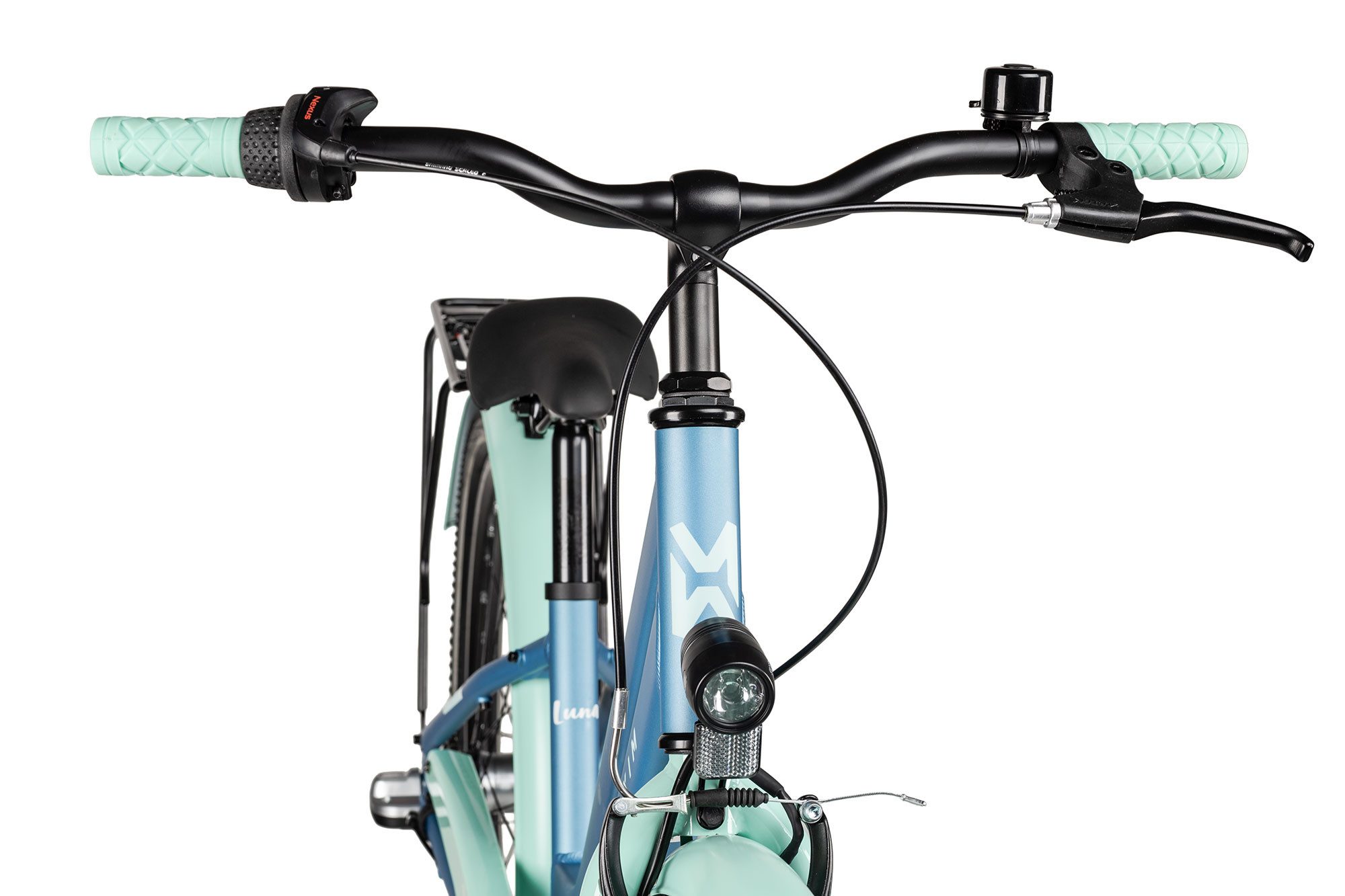 Maxim Kinderfahrrad Luna 24-3 Nexus, 3 Gang Shimano Nexus SG-3C41 Schaltwerk, Nabenschaltung Rücktritt, Straßenausstattung blau