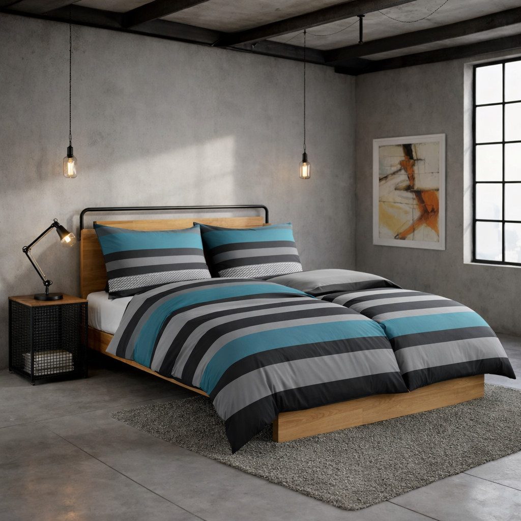 Casa Colori Bettwäsche Kuschelige Flanell Bettwäsche 135x200cm gestreift, B günstig online kaufen