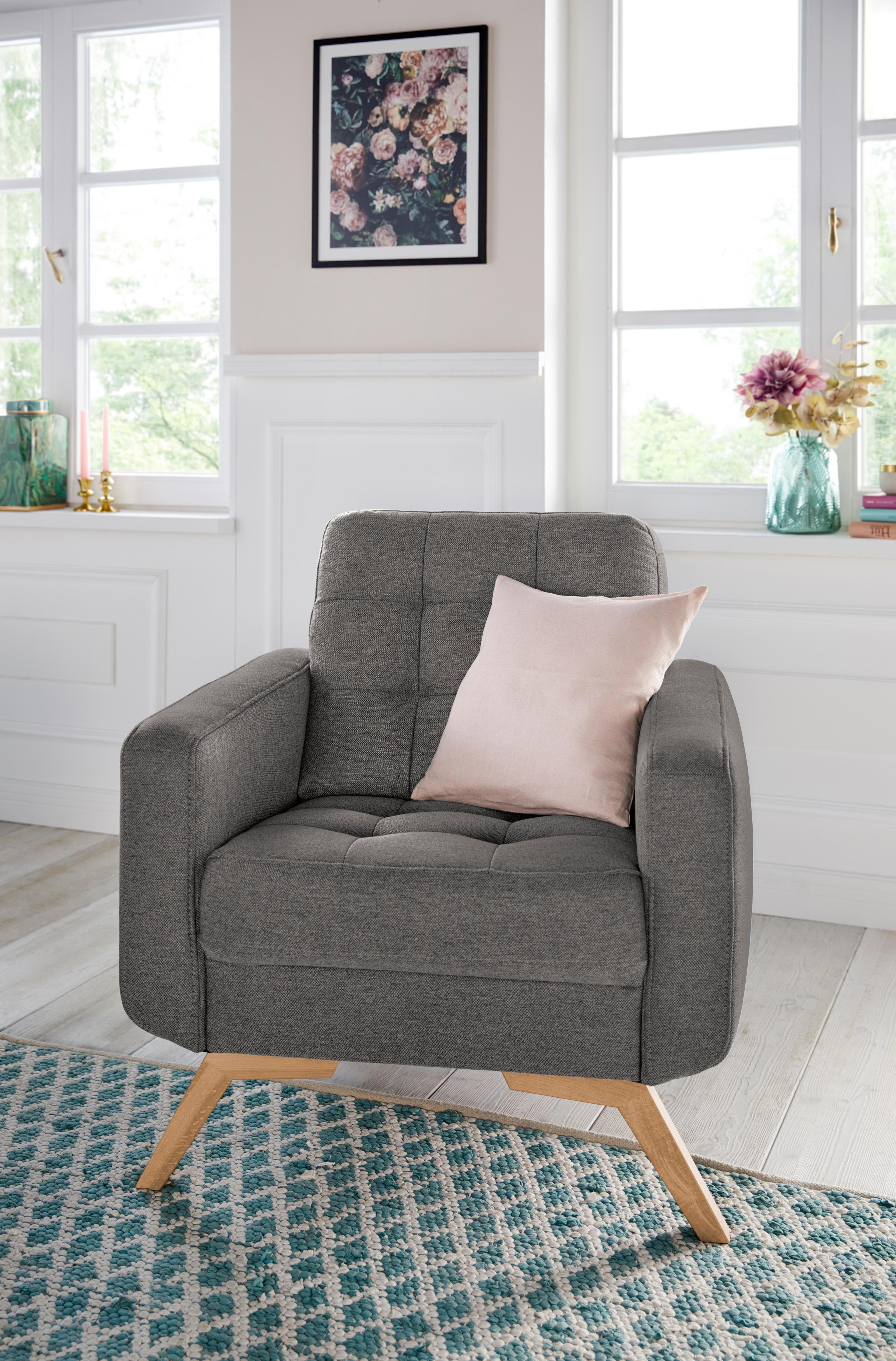 exxpo - sofa fashion Sessel Fiord, Loungesessel, aktuelles Design, tolle Detailverarbeitung im Sitz und Rücken