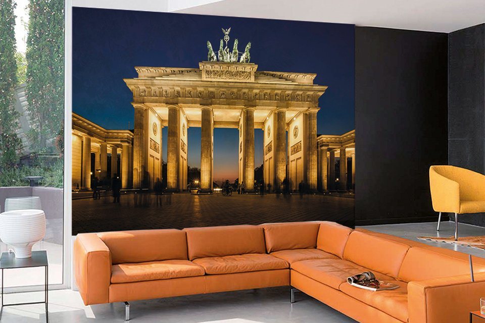 Papermoon Fototapete »Brandenburg Gate«, matt, BlueBack, 7 Bahnen, 350 x 260 cm-HomeTrends