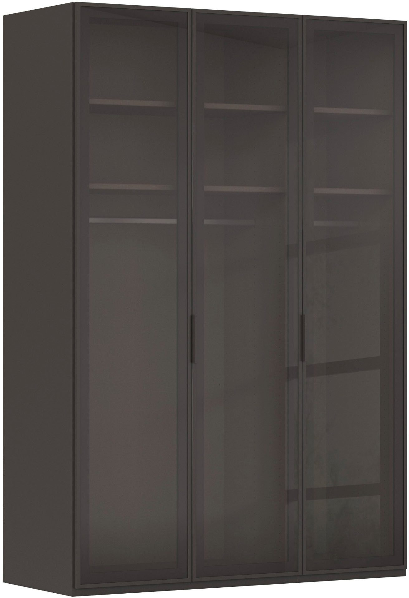 rauch Kleiderschrank Schrank Garderobe SKAT SHINE Breiten 151/201/251/301cm, Höhe 223/235cm (3 verschiedene Ausstattungen BASIC/CLASSIC/PREMIUM (inkl. SOFT-CLOSE) edle Schrankfront mit hochwertigen Glasrahmentüren MADE IN GERMANY