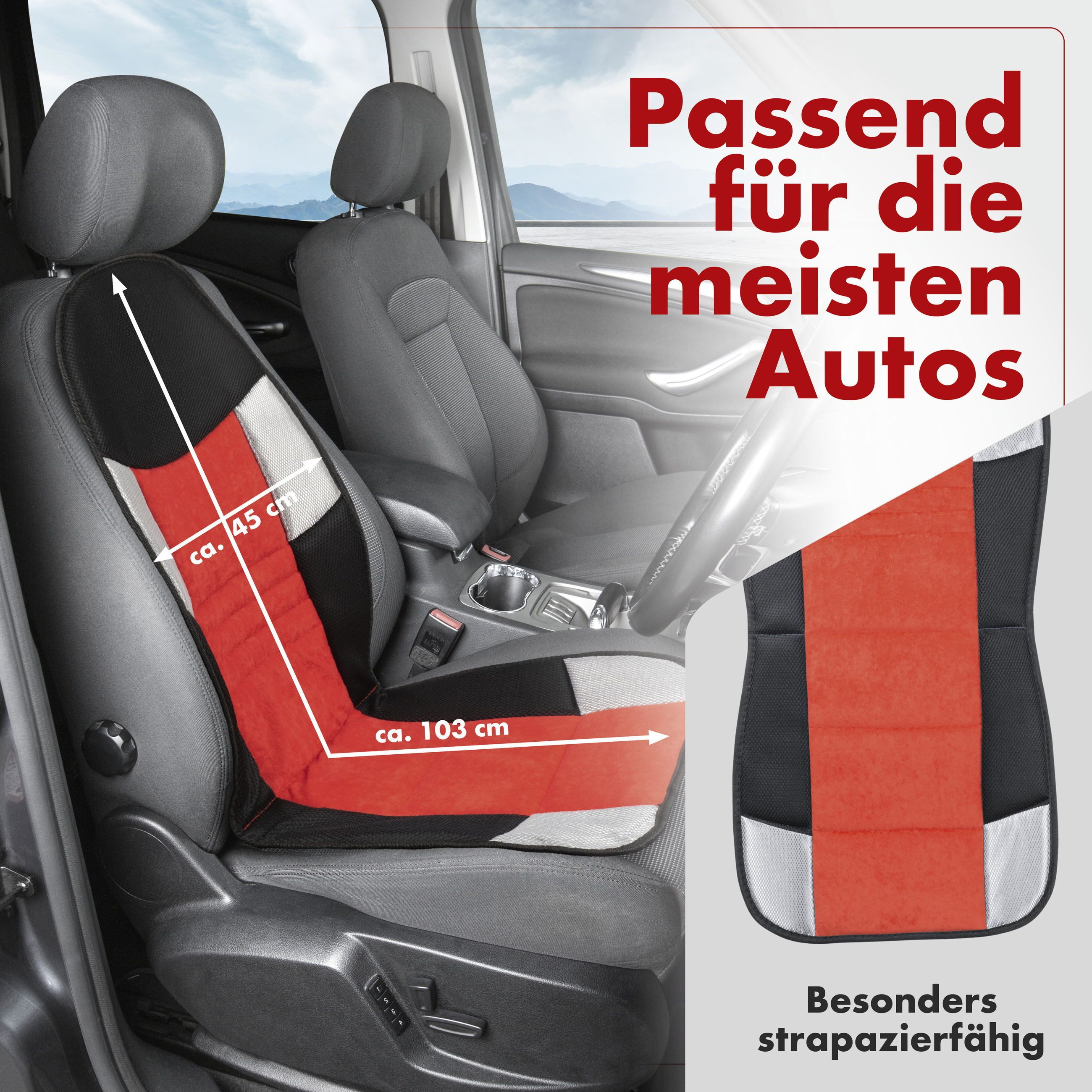 CarComfort Autositzauflage Sitzaufleger Hunt, 1 Stück, 1-tlg.