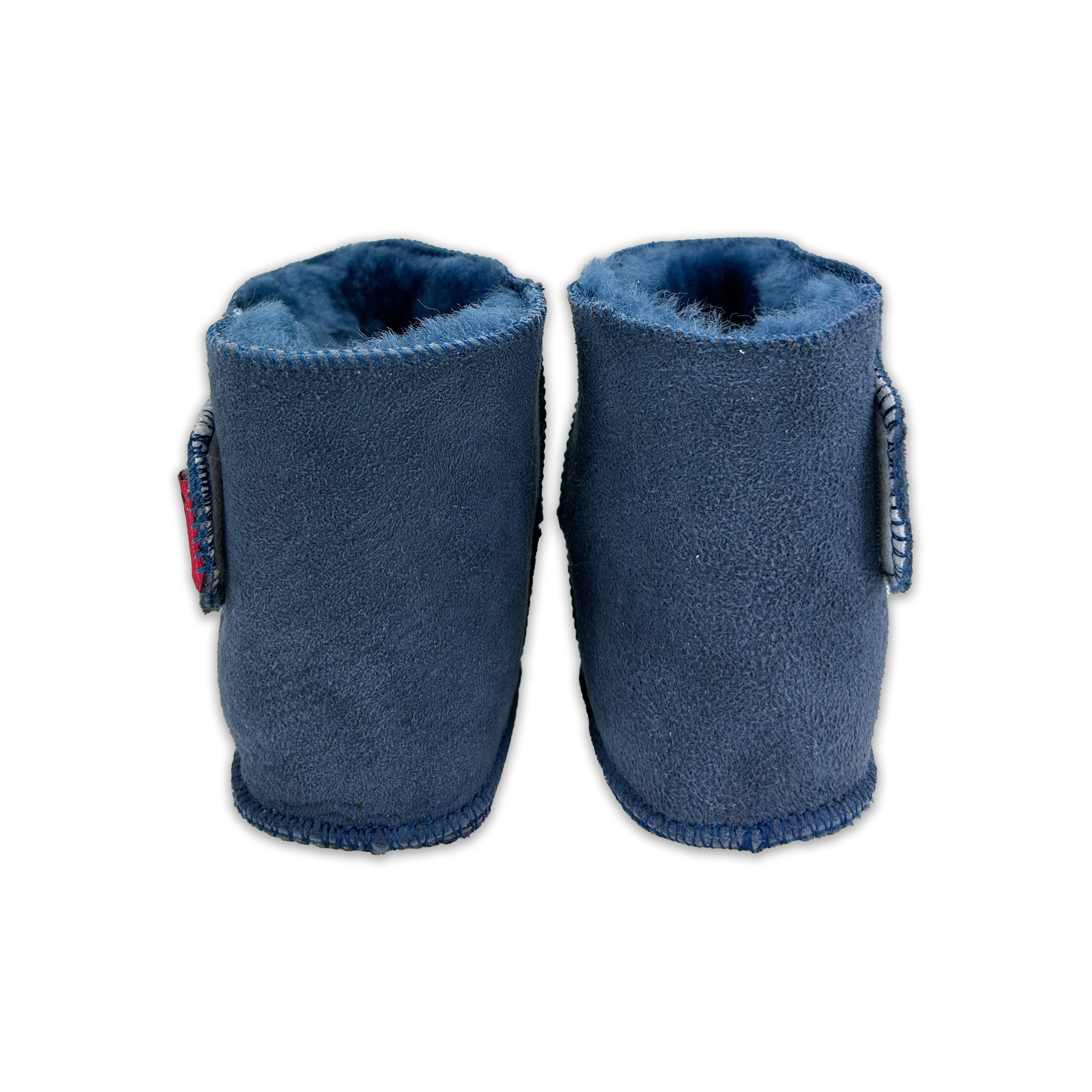 Reissner Lammfelle Babyschuhe Lammfell Modell LYON 1-Klett Babystiefel – Bild 5 von 5