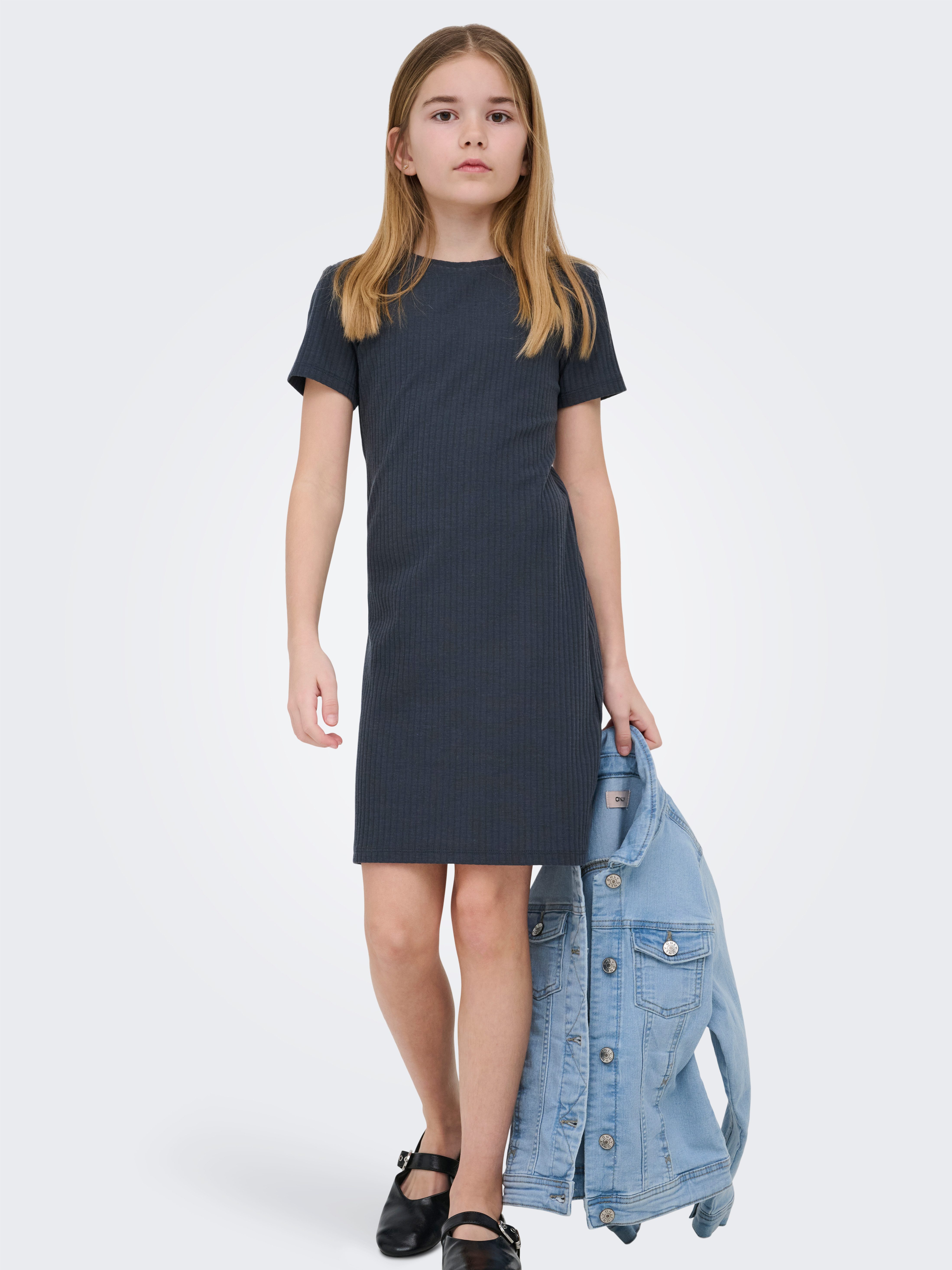 KIDS ONLY Strickkleid KOGNELLA S/S DRESS VD JRS mit Rundhals-Ausschnitt und kurzem Arm – Bild 3 von 5