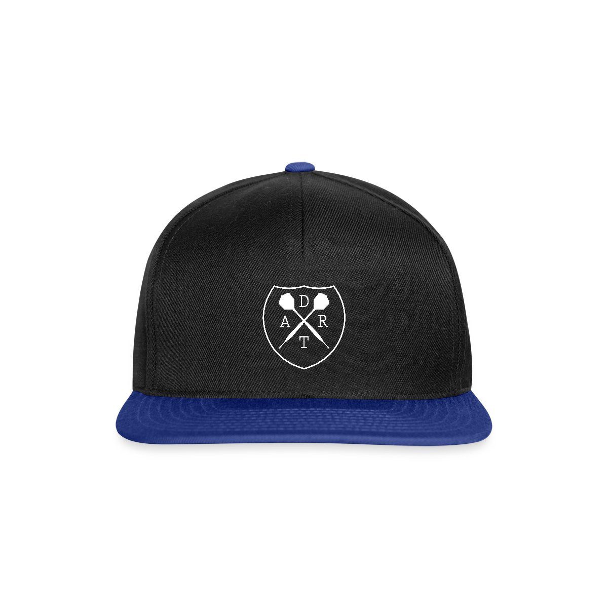 Spreadshirt Snapback Cap Dart Darts Dartsfan Dartpfeil Wappen Weiß Snapback Cap (1-St)