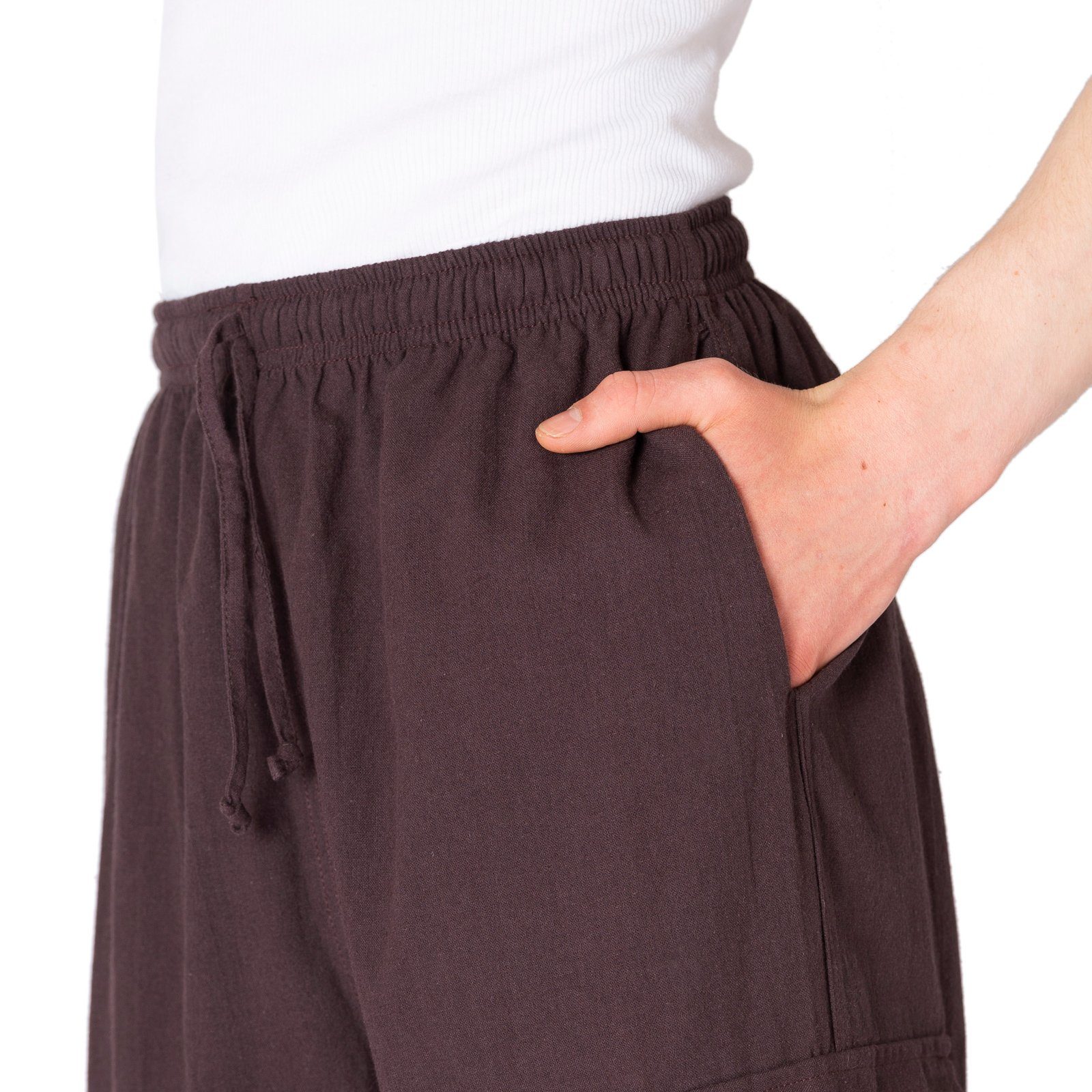 PANASIAM Cargohose Cargo-Hose K bequeme Sommerhose mit 4 Taschen aus 100% Baumwolle Unisex Freizeithose für Damen und Herren Relaxhose Cargohose