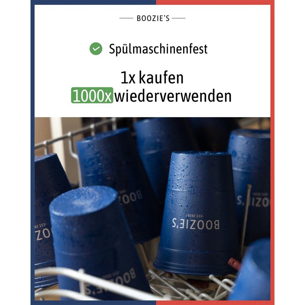 BOOZIE'S Spiel Nachhaltiges Beer Pong Set (Classic X Ocean)