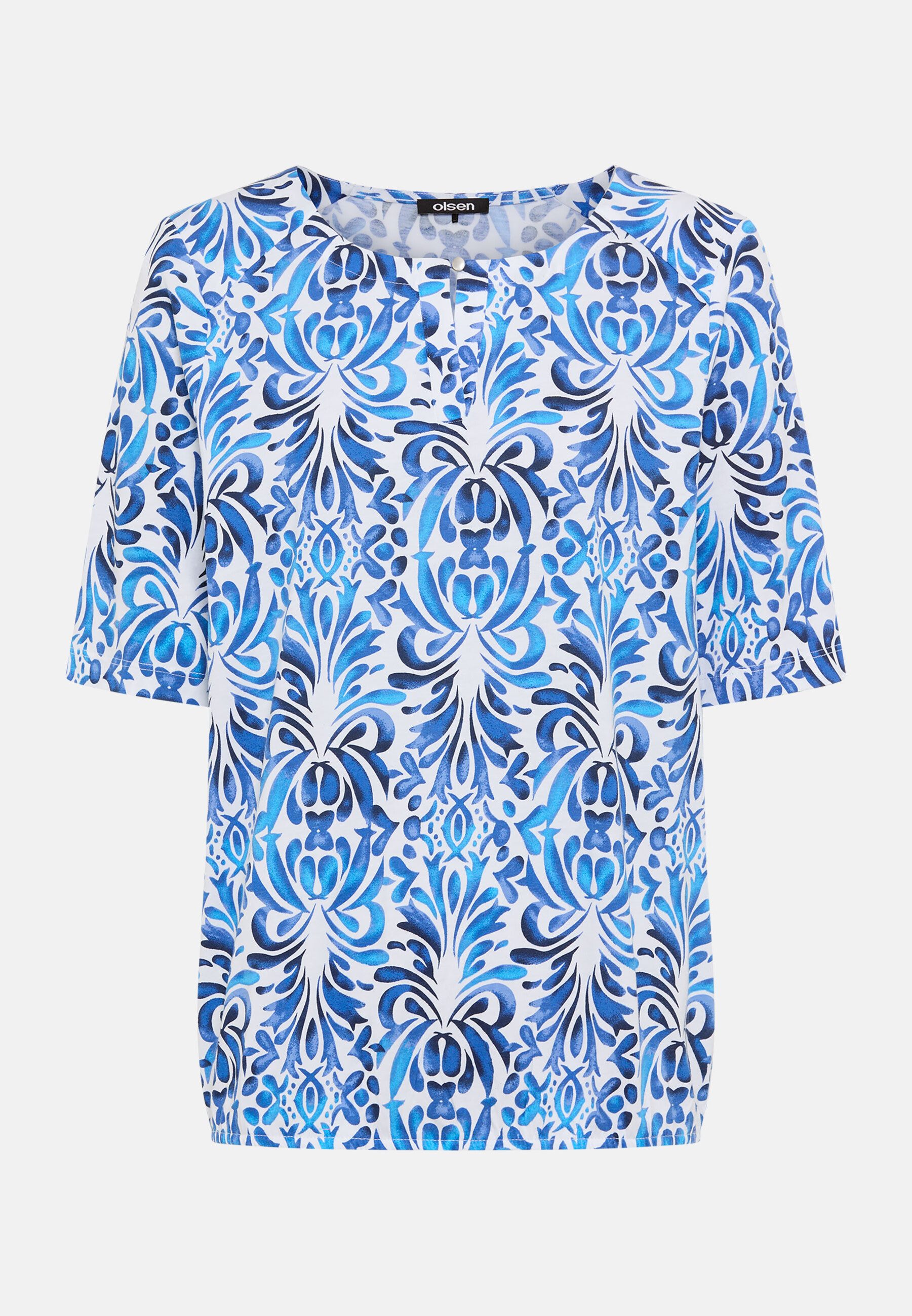 Olsen T-Shirt Shirt mit Allover-Dessin