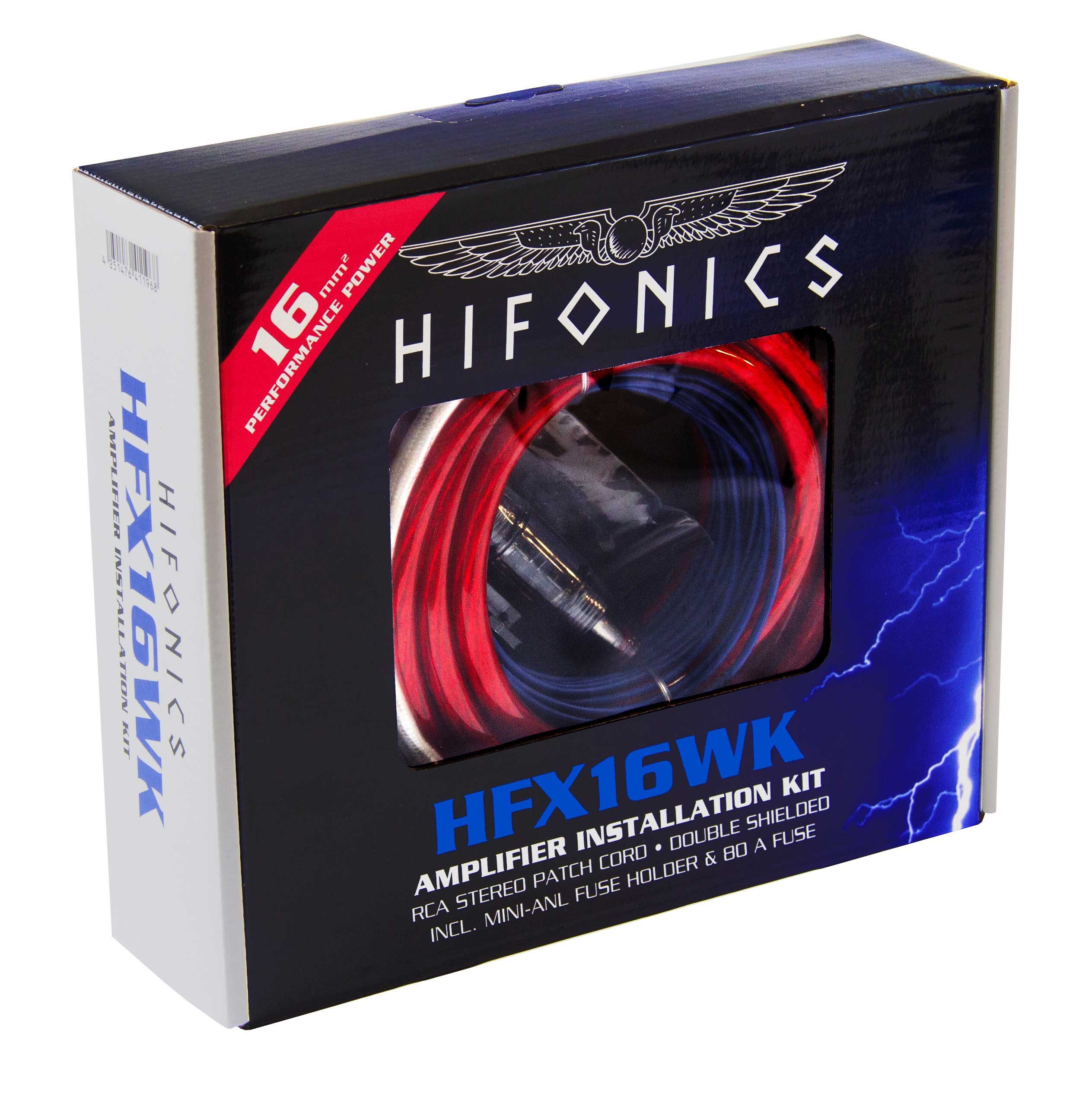 Hifonics HFX16WK Performance Verstärker-Anschluss-Set Audio-Kabel