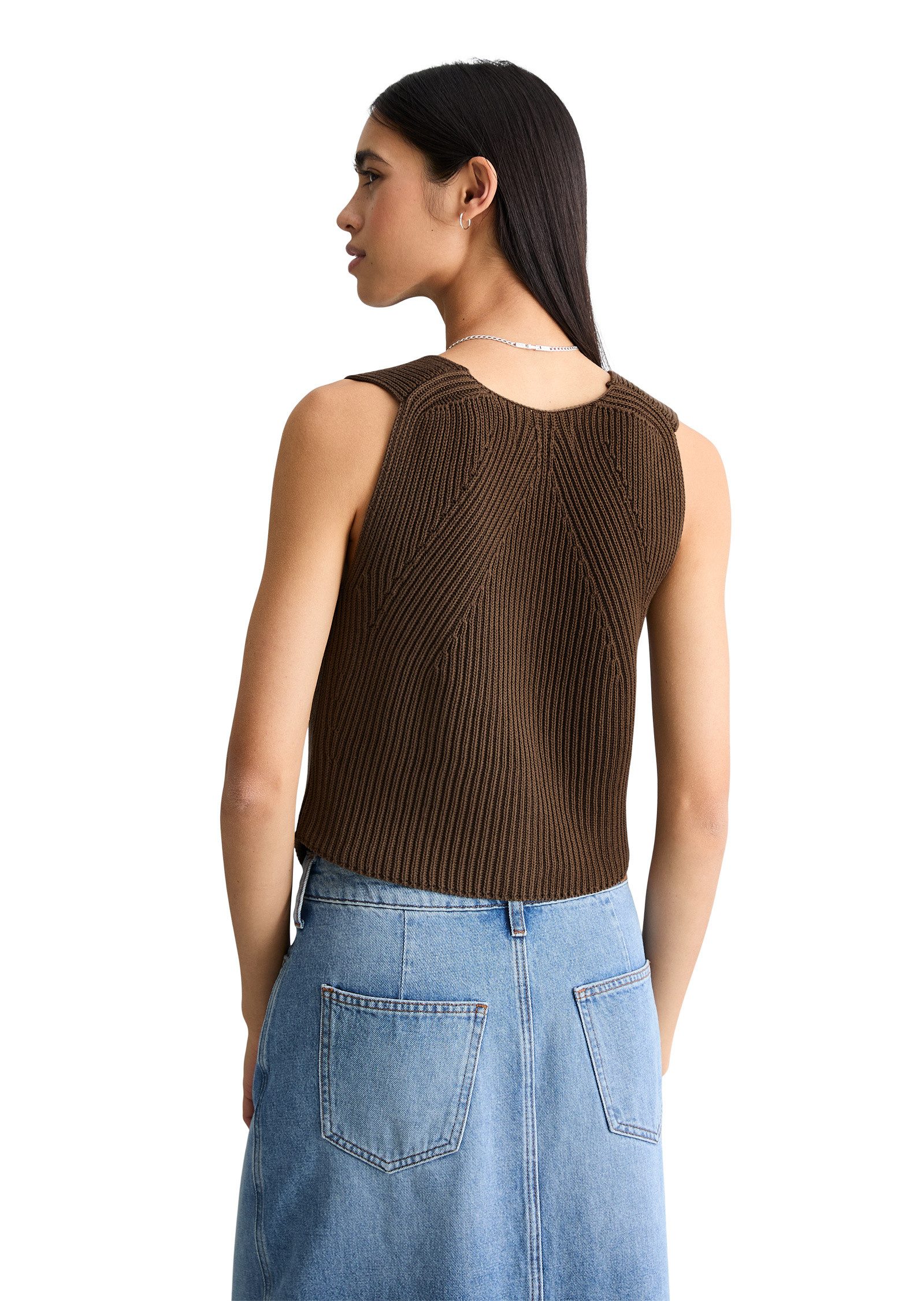 Marc O'Polo DENIM Strickweste aus reinem Organic Cotton-Garn