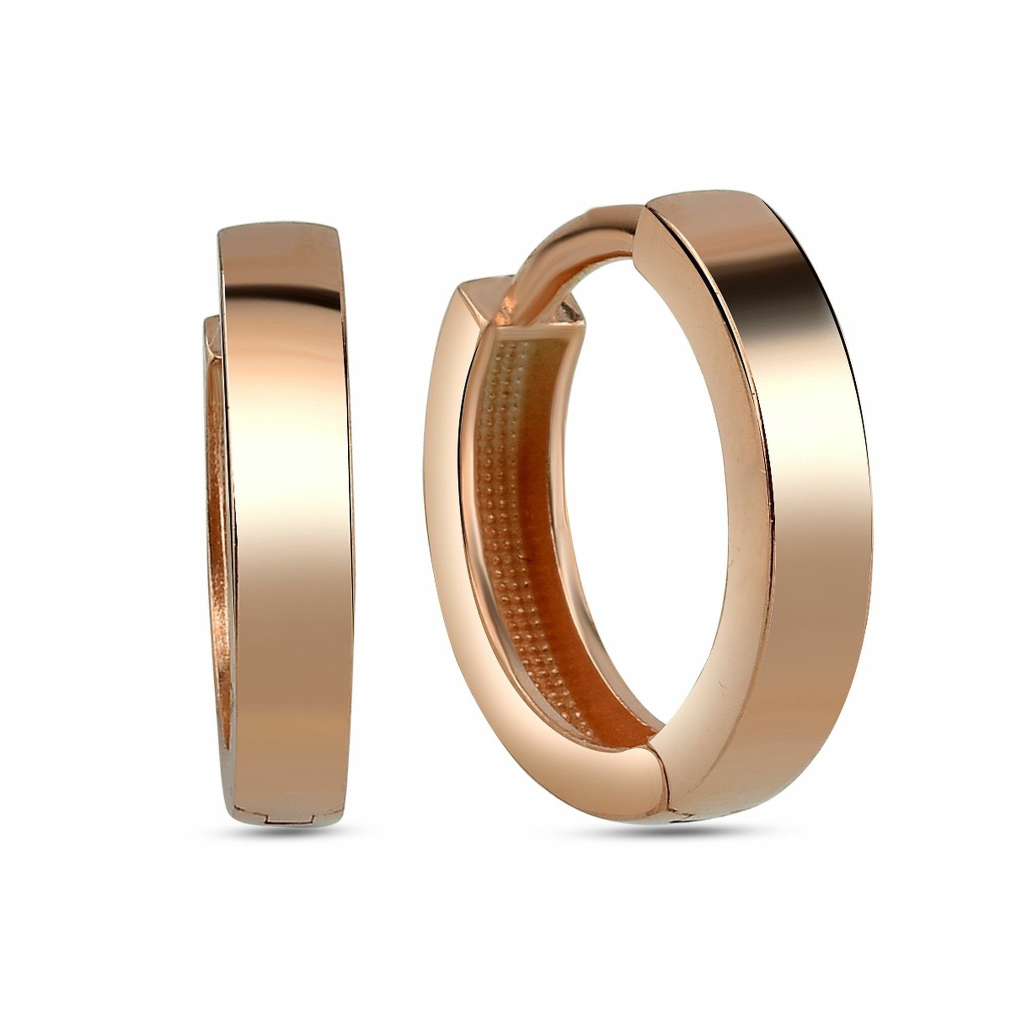 dKeniz Paar Creolen 925/- Sterling Silber rosévergoldet Klassik