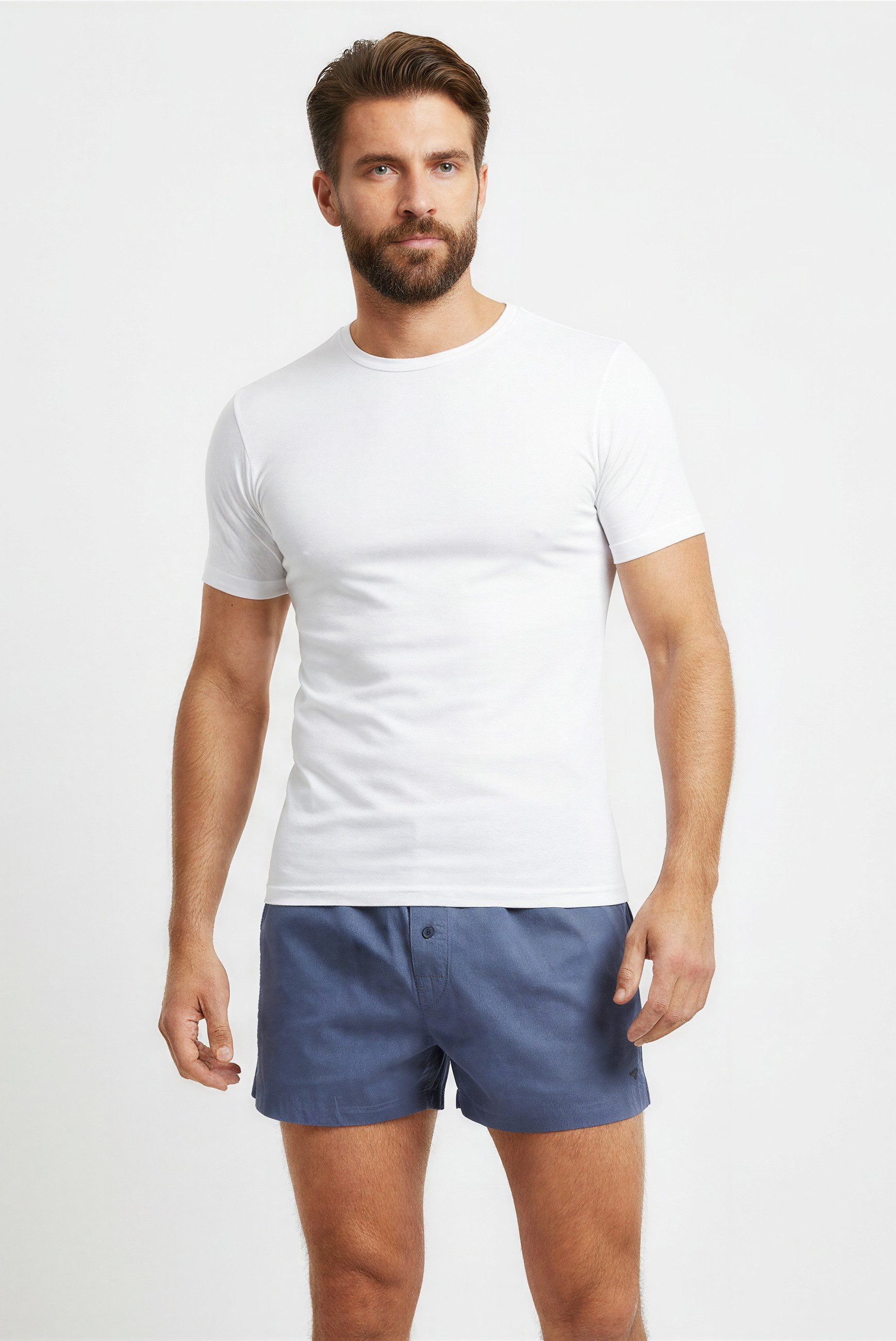 MUSTANG T-Shirt Basic Lounge Shirt Unterhemd Unterwäsche (Packung, 1-tlg) OEKO-TEX® zertifiziert - zeitloses Design - klassischer Basic-Look