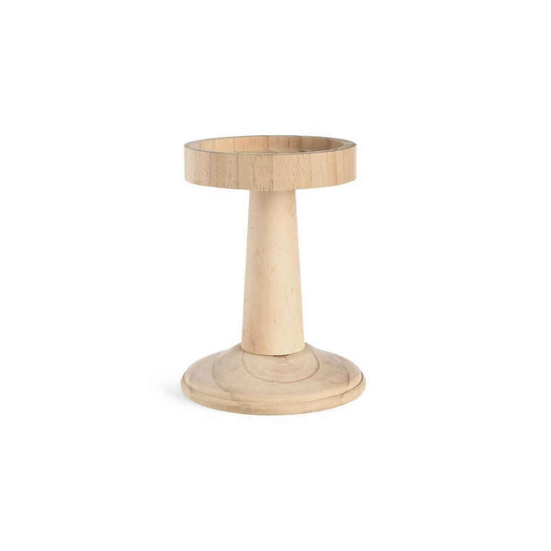 Depot Stumpenkerze »Kerzenhalter Wood« (Packung, 1 Stück Kerzenhalter), aus Pinienholz, Ø 10 Zentimeter, H 14.5 Zentimeter