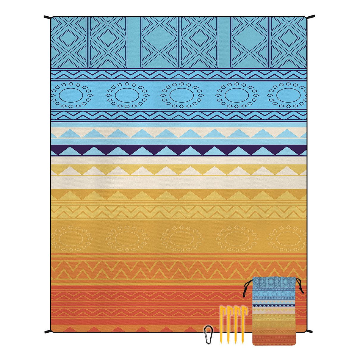 WTC Picknick-Decke – 150x150 Cm Oder 150x200 Cm, Wasserdicht & Sandfest | Faltbar Mit Tragegriff Für Strand & Camping