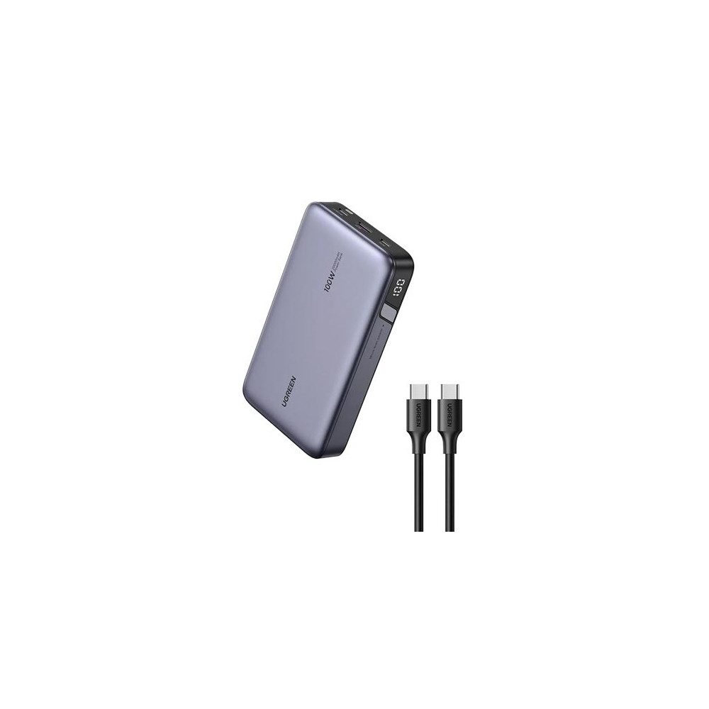 UGREEN 25188 Powerbank 20000 mAh 100W Zwei-Wege Schnellladung Grau Powerbank UGREEN 20000 mAh Powerbank 100W, Kompakt, tragbares Design
