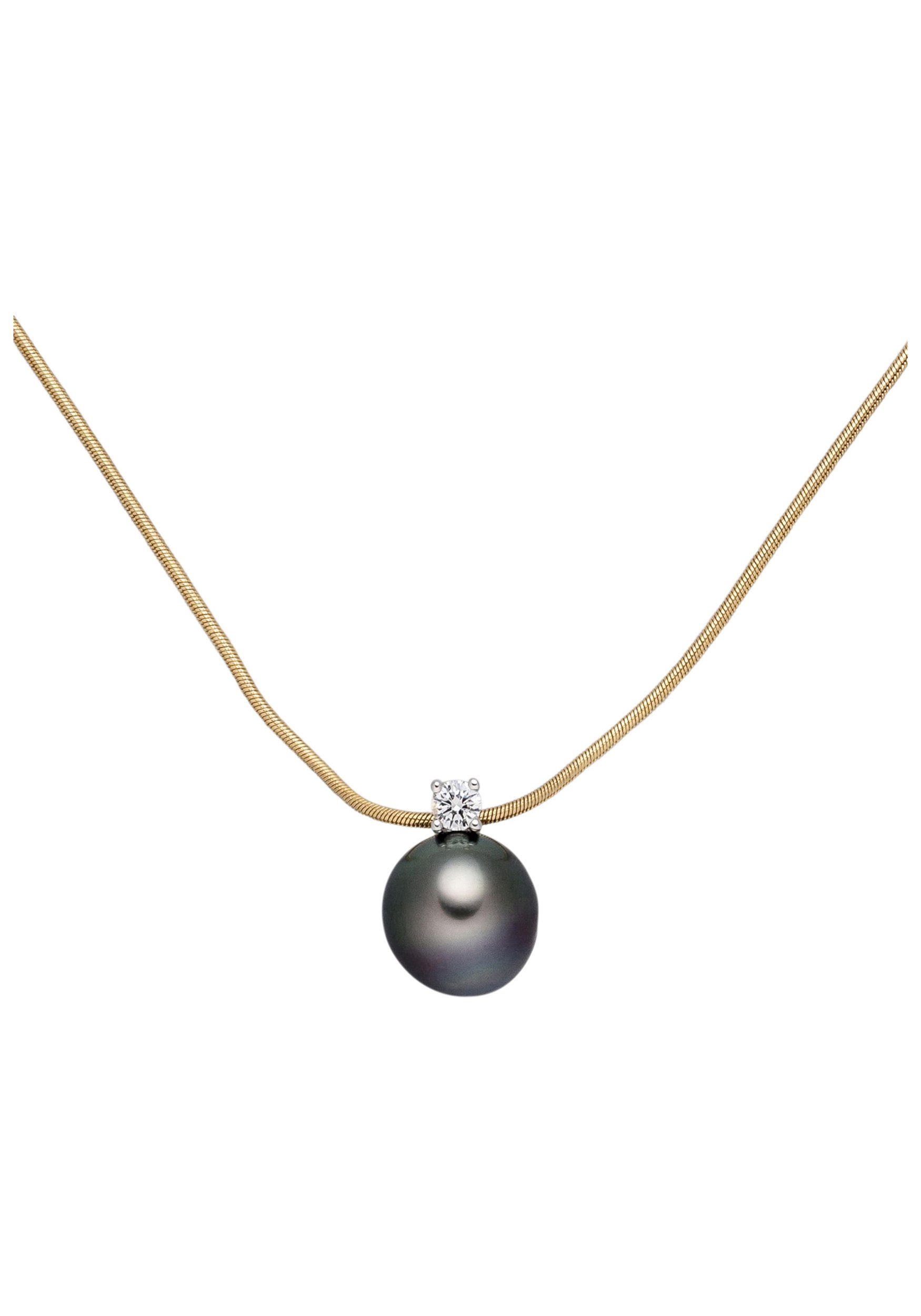 JOBO Kette mit Anhänger, 585 Gold mit T...