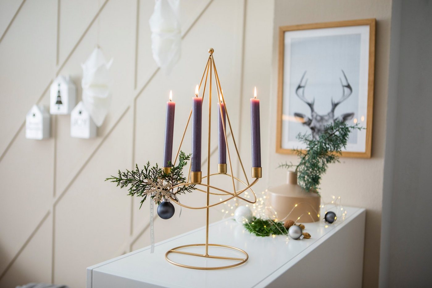 AM Design Adventsleuchter, Kerzenleuchter, aus Metall, Höhe ca. 49,5 cm-HomeTrends