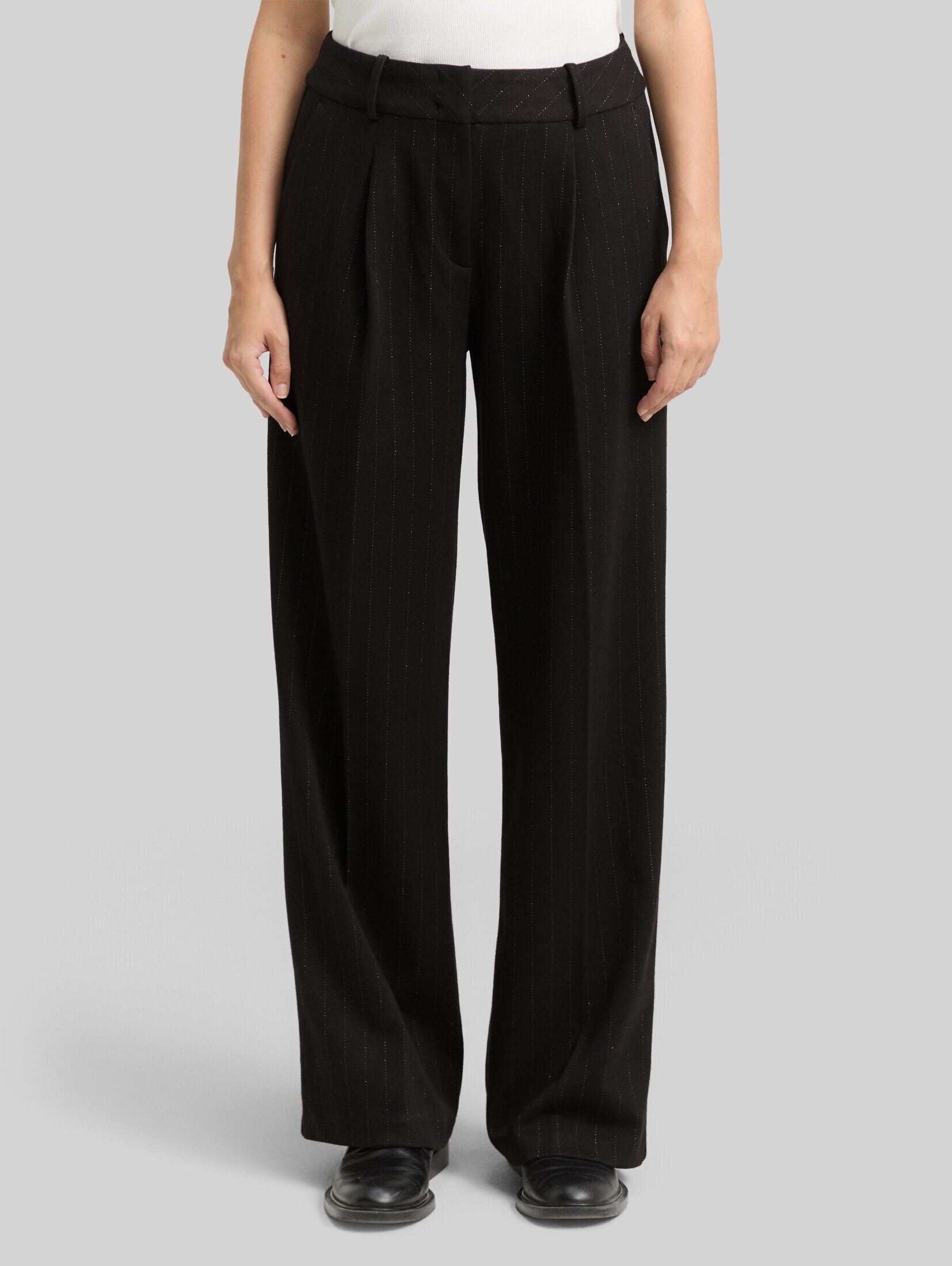 TOM TAILOR Stoffhose Hosen & Chino TTLEA WIDE Hose mit Glitzer-Effekt