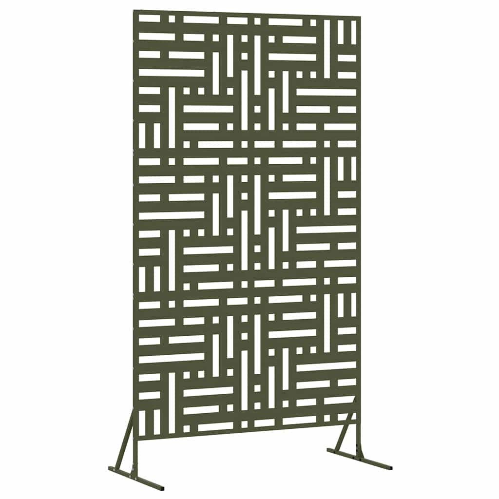 vidaXL Gartenzaun Sichtschutz 100 x 50 x 180 cm Stahl Olivgrün, (1-St)