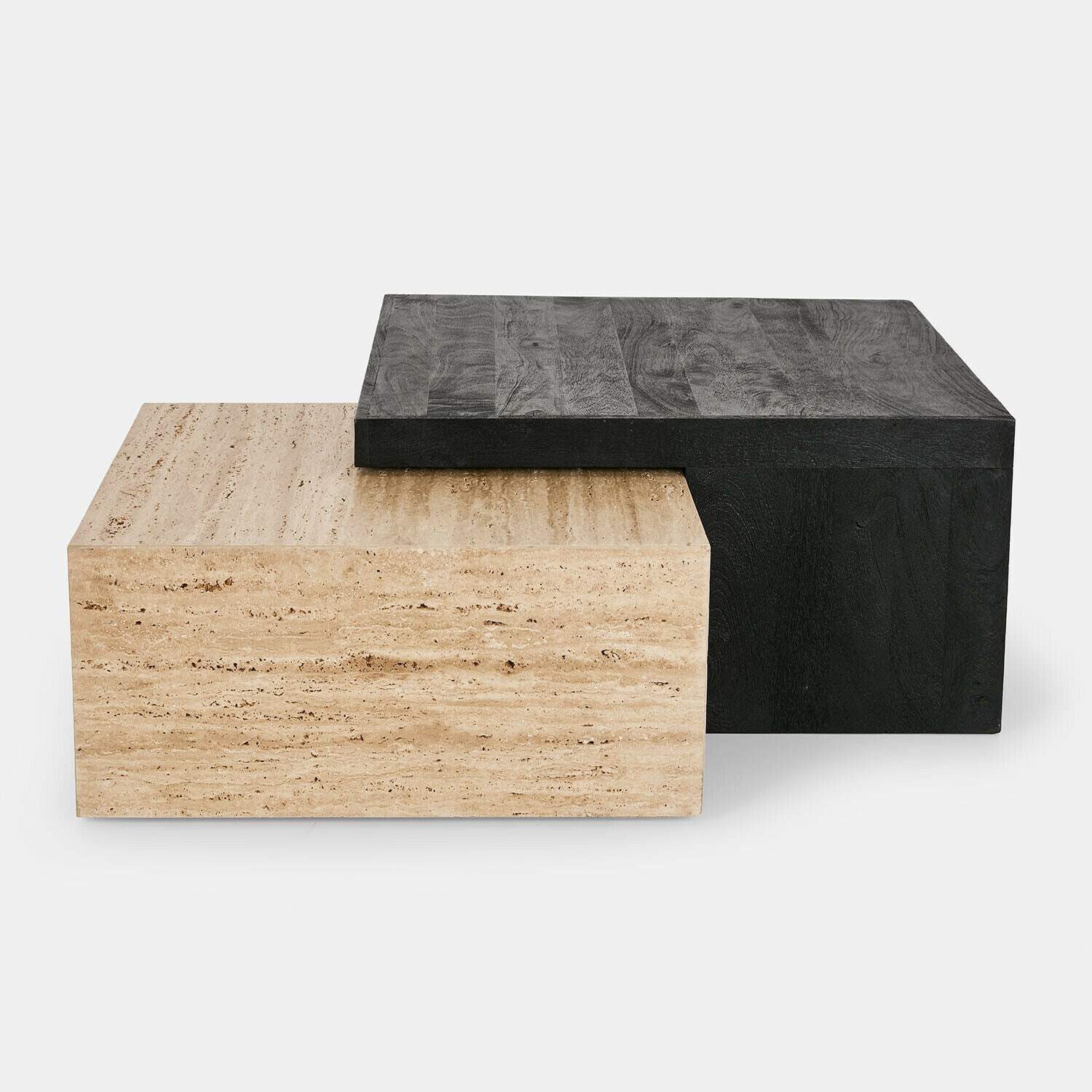 Mirabeau Couchtisch Couchtisch 2er Set Caleneuve schwarz/beige
