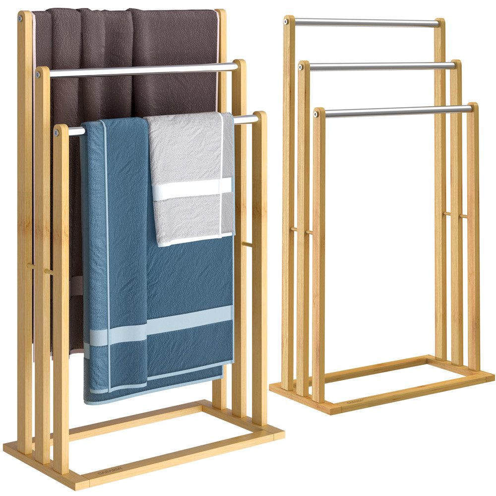 Casaria Handtuchständer, Stehend 2er Set Holz günstig online kaufen