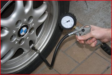 KS Tools Reifenfüllmessgerät, Geeichter Druckluft-Reifenfüllmesser, 0-10 bar