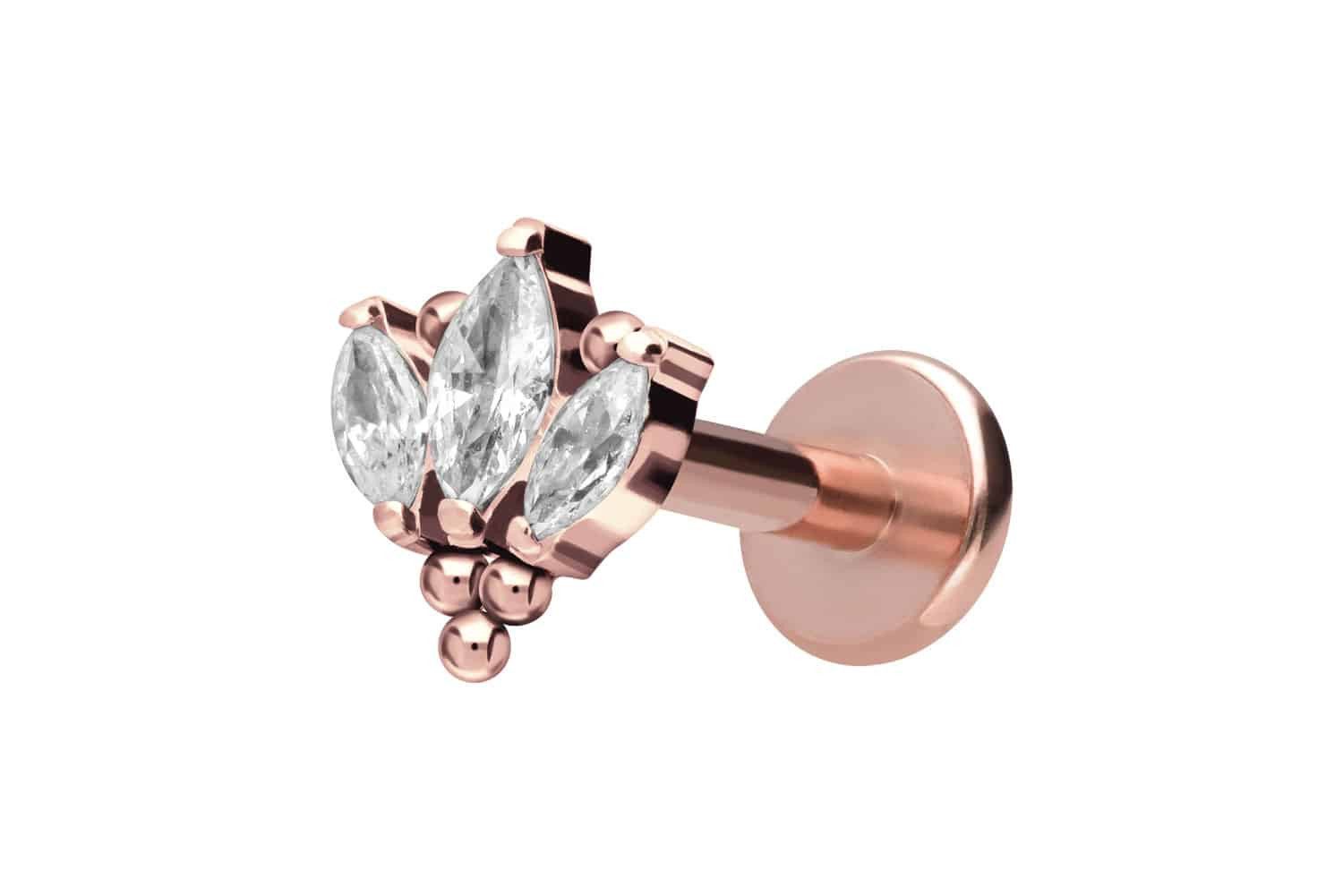 PIERCINGLINE Piercing-Set Titan Labret mit Innengewinde günstig online kaufen