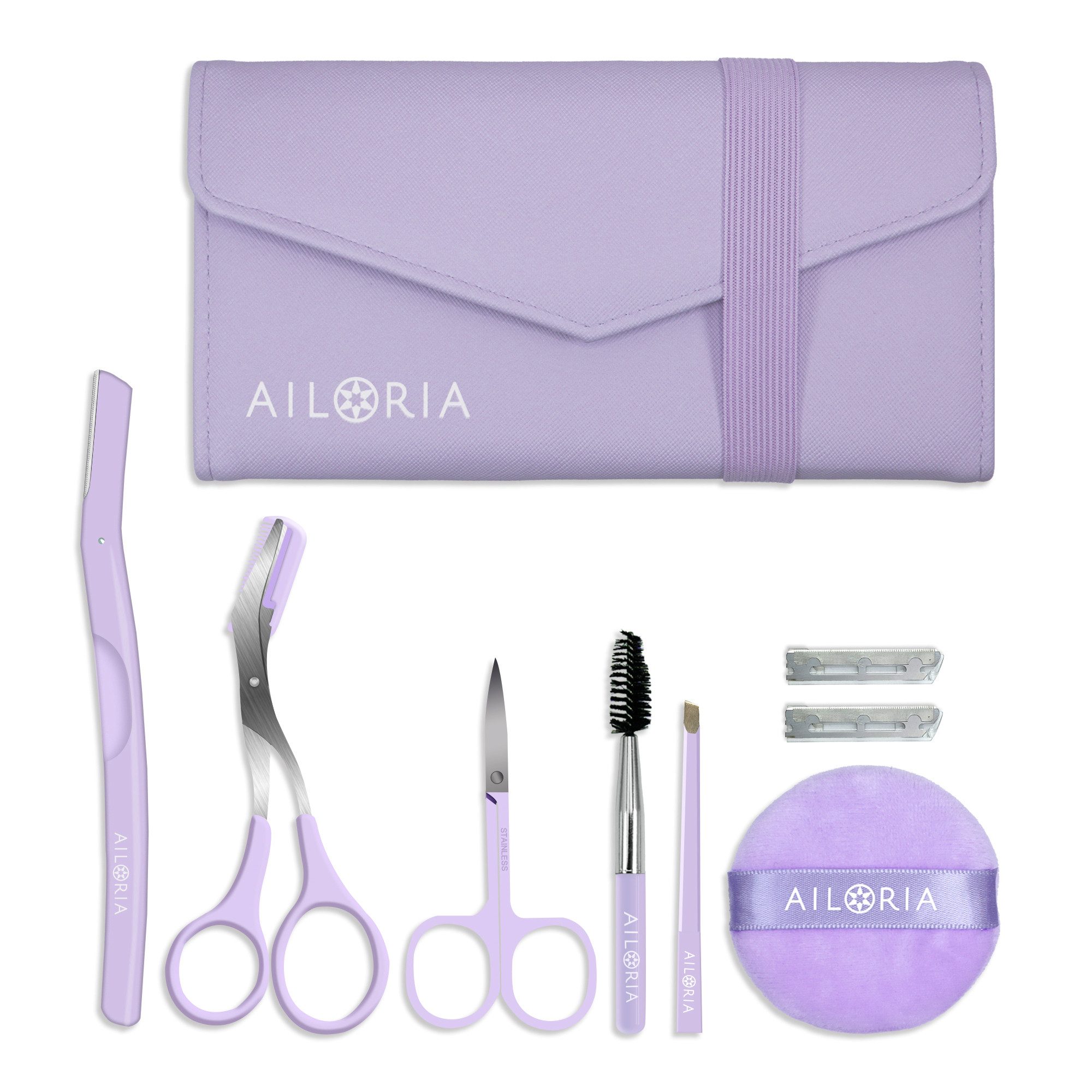 AILORIA Augenbrauenrasierer VISAGIQUE Augenbrauen- und Gesichtspflege-Set