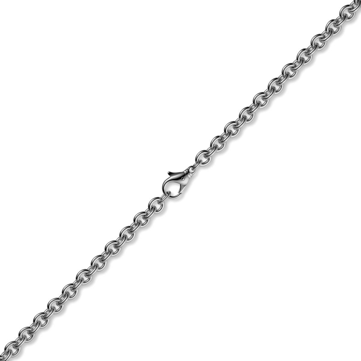 Schmuck Krone Goldarmband 2,7mm Armband Rundankerkette, 750 Weißgold, 19cm, Gold 750