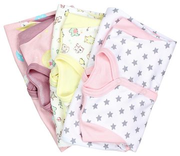 TupTam Strampler Baby Mädchen Schlafstrampler Strampler mit Fuß Schlafanzug 3er Pack (3-tlg)