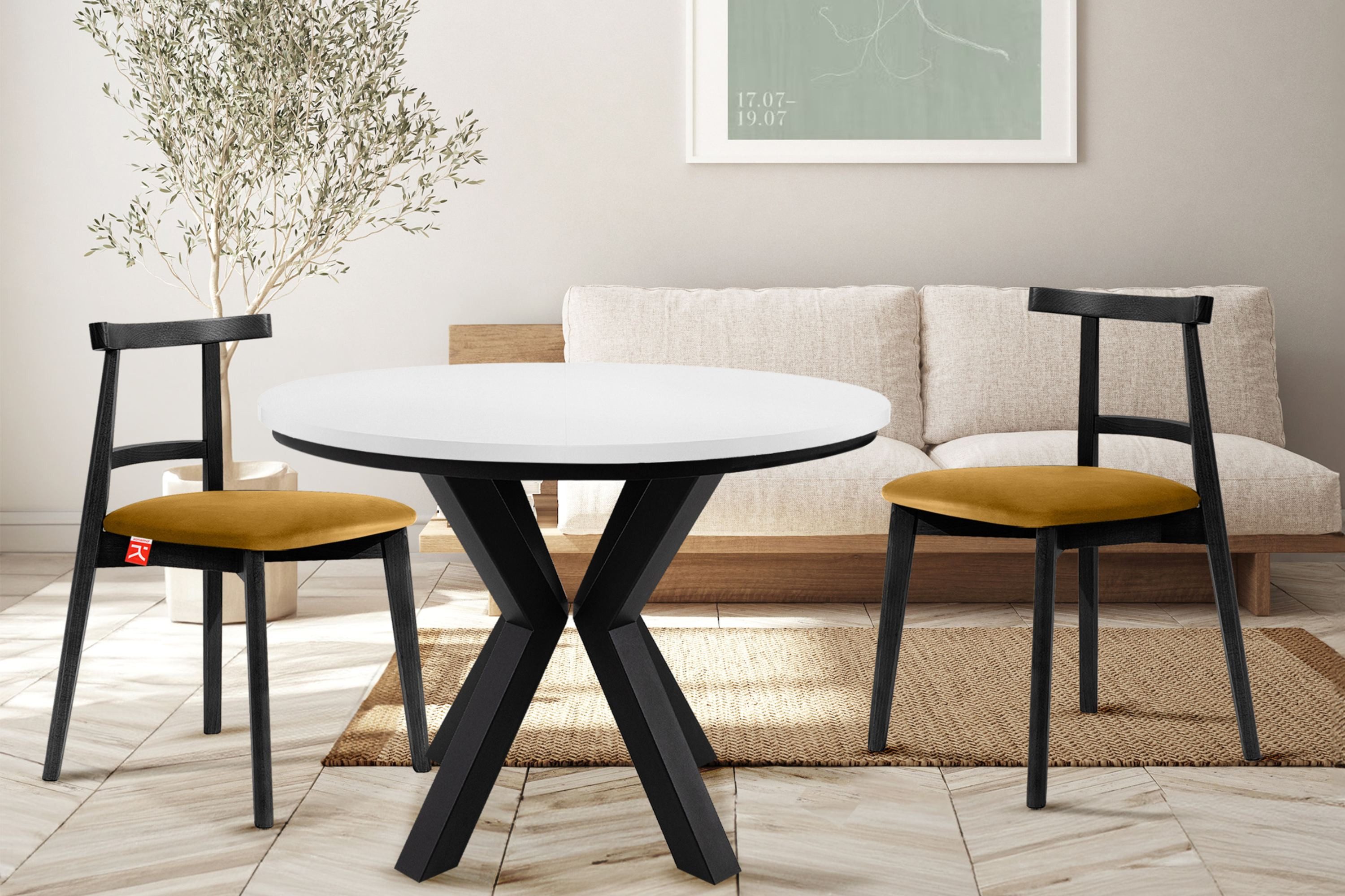 KONSIMO® Esstisch ROSTEL Ausziehbar Rund Tisch, günstig online kaufen