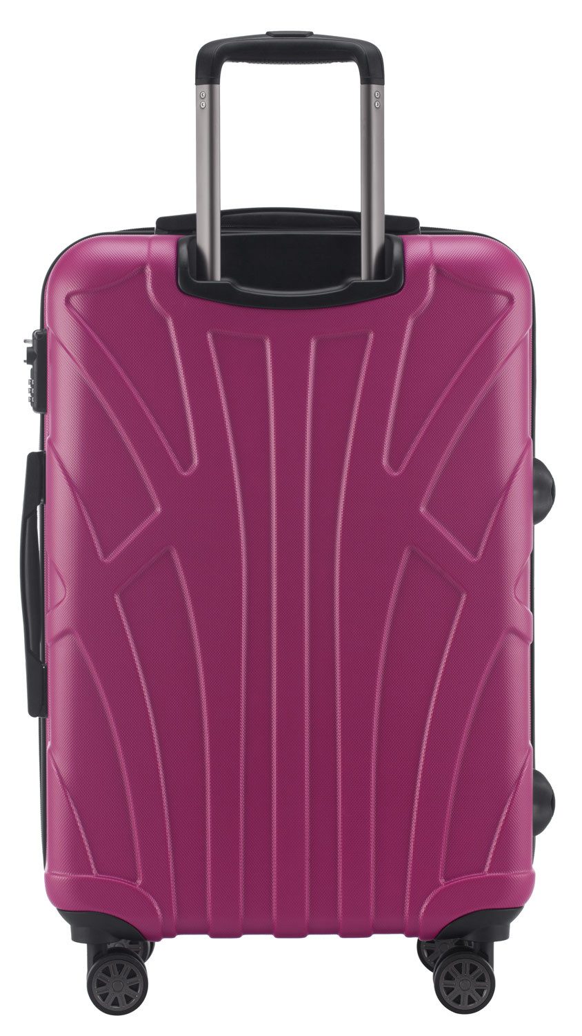 Suitline Koffer S1, 4 Rollen, mittelgroßer Hartschalen-Koffer Check-In Reisekoffer TSA 68 L