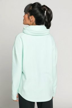 Gina Laura Sweatshirt Fleece-Sweater Stehkragen Fledermaus-Langarm