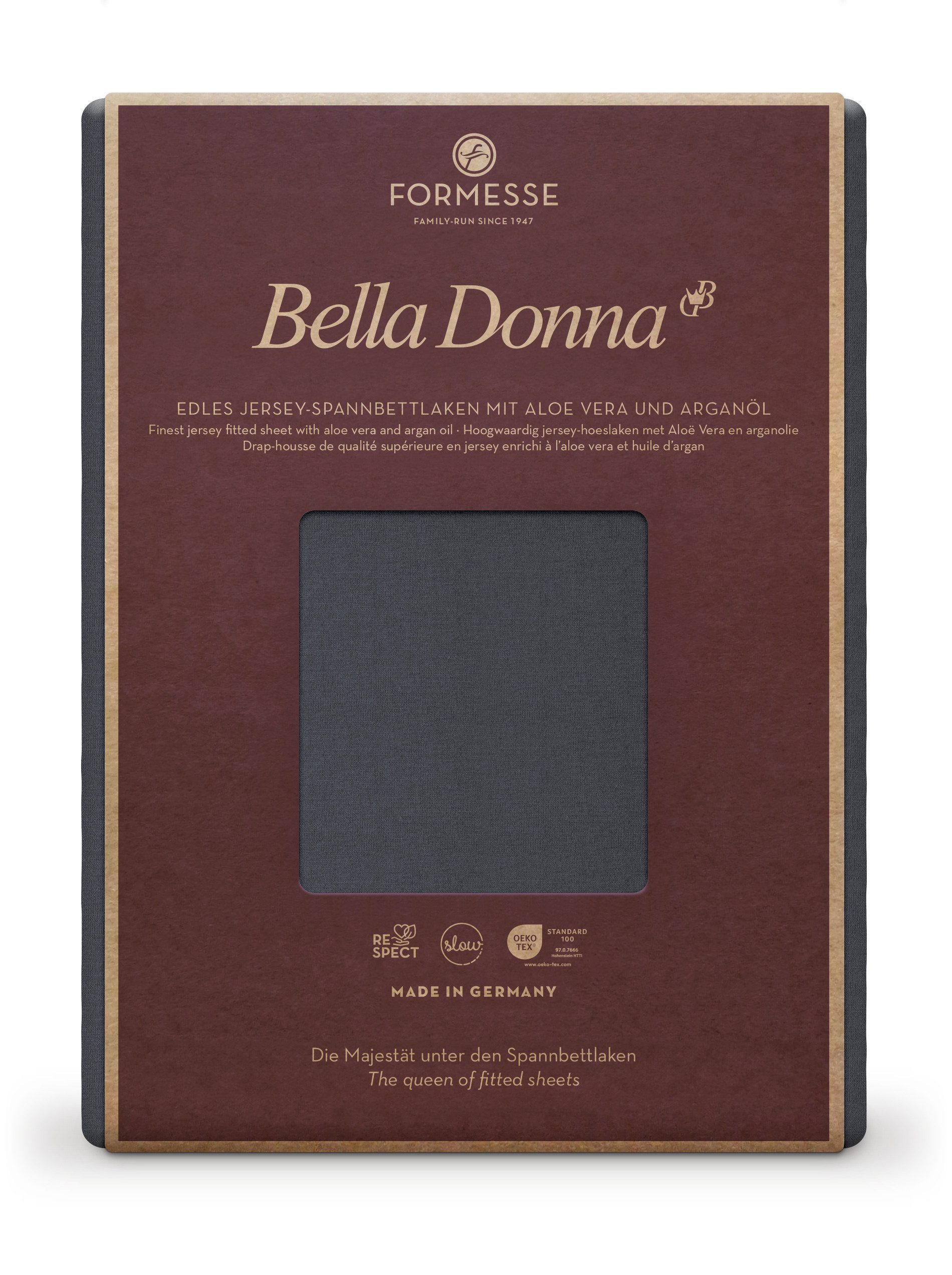 Formesse Spannbettlaken Bella Donna Jersey La Piccola für Topper bis 10 cm -Boxspringbetten, Gummizug: rundumlaufender starker Gummizug, für Topper bis 10 cm - ideal für Ihr Boxspringbett