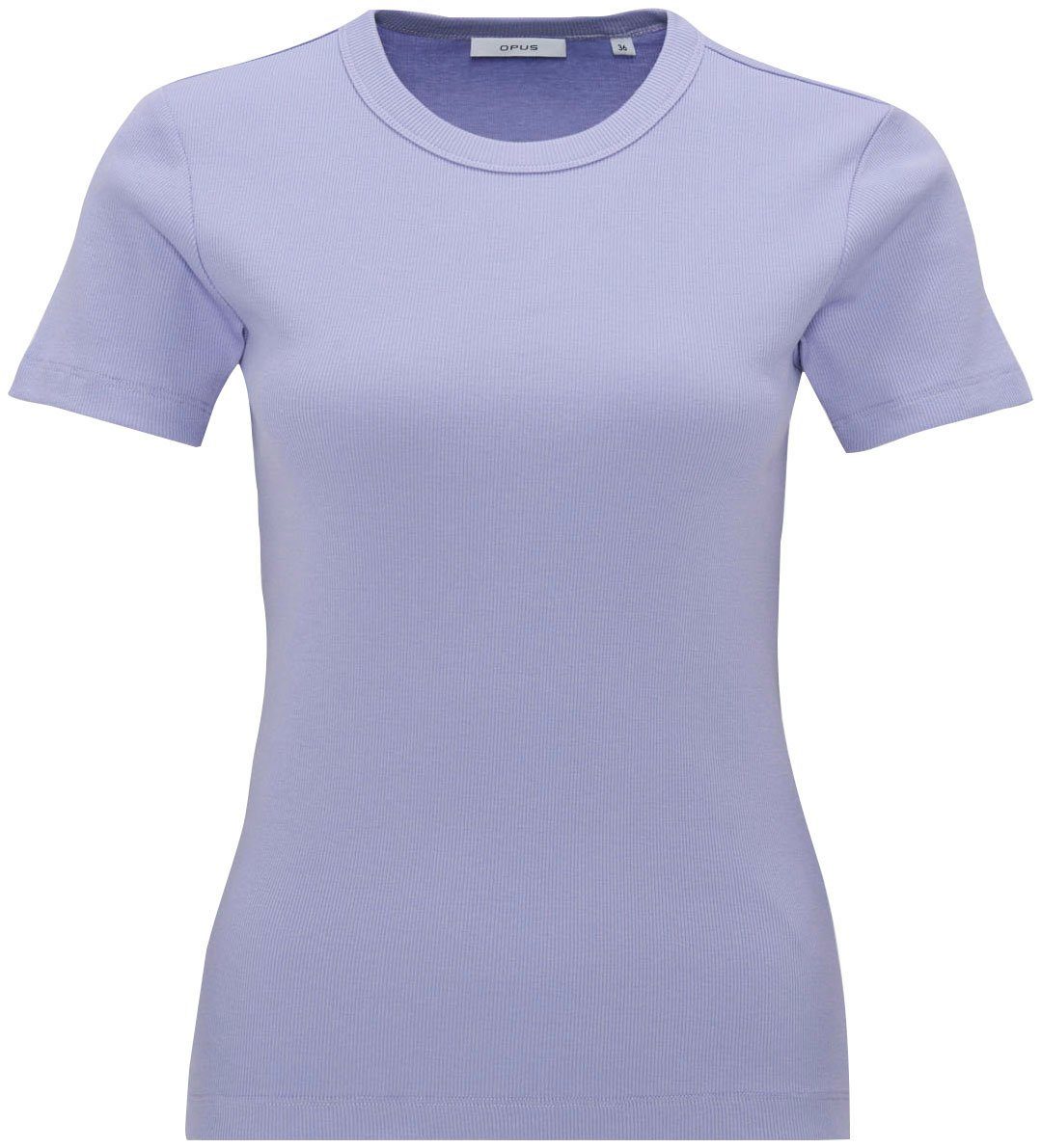 OPUS T-Shirt Samuna in feiner viola soft Rippqualität