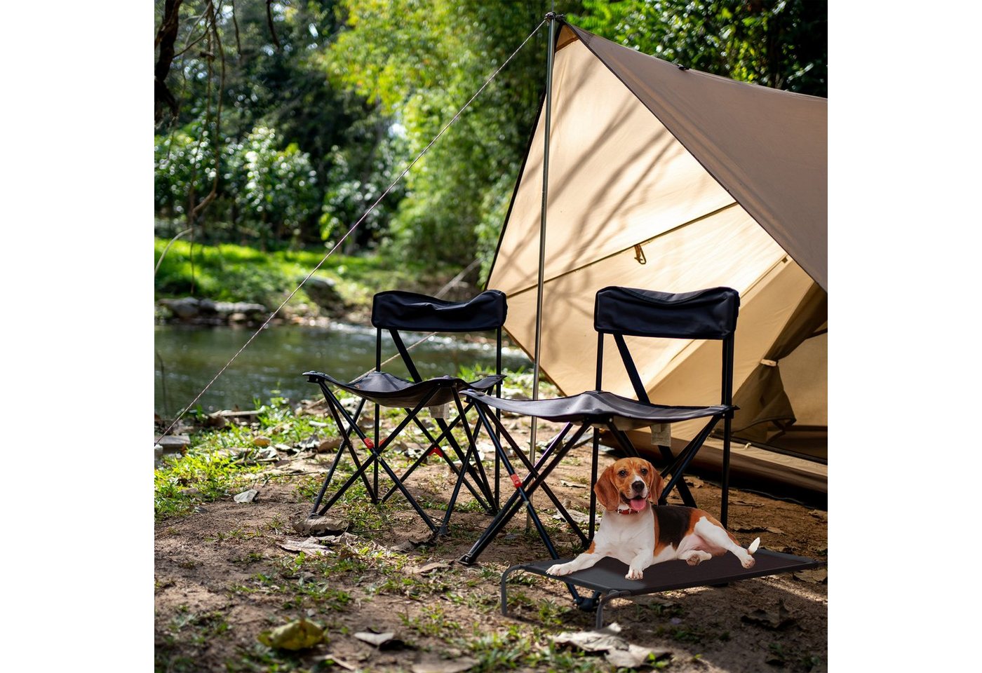 Thumbnail - relaxdays Tierbett Outdoor Hundeliege bis 35 kg