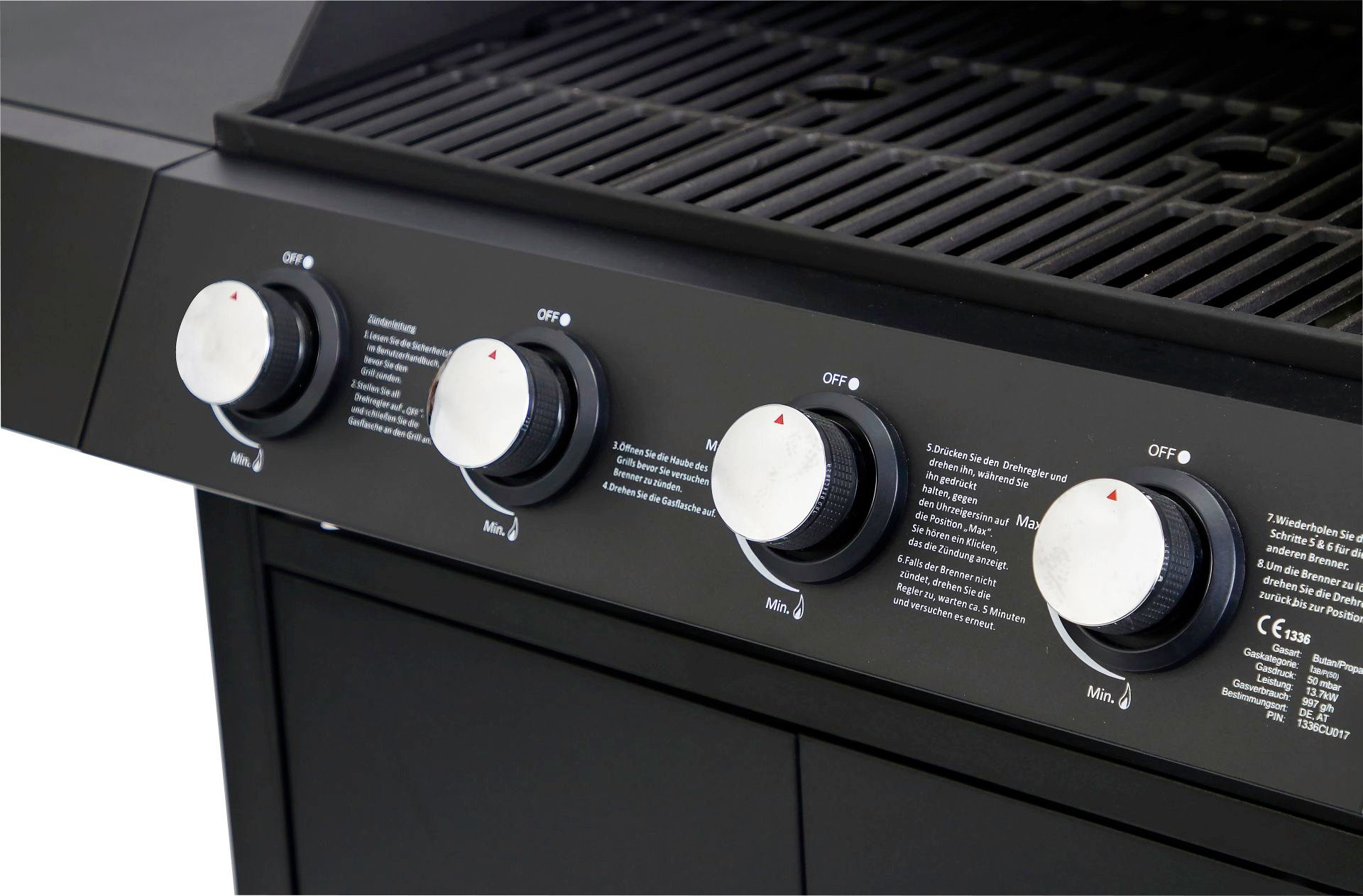 El Fuego Gasgrill San Angelo, BxTxH: 120x48x110 cm