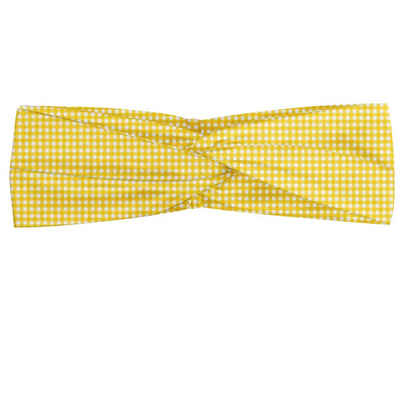 Abakuhaus Stirnband Elastisch und Angenehme alltags accessories Kariert Retro Englisch Yellow