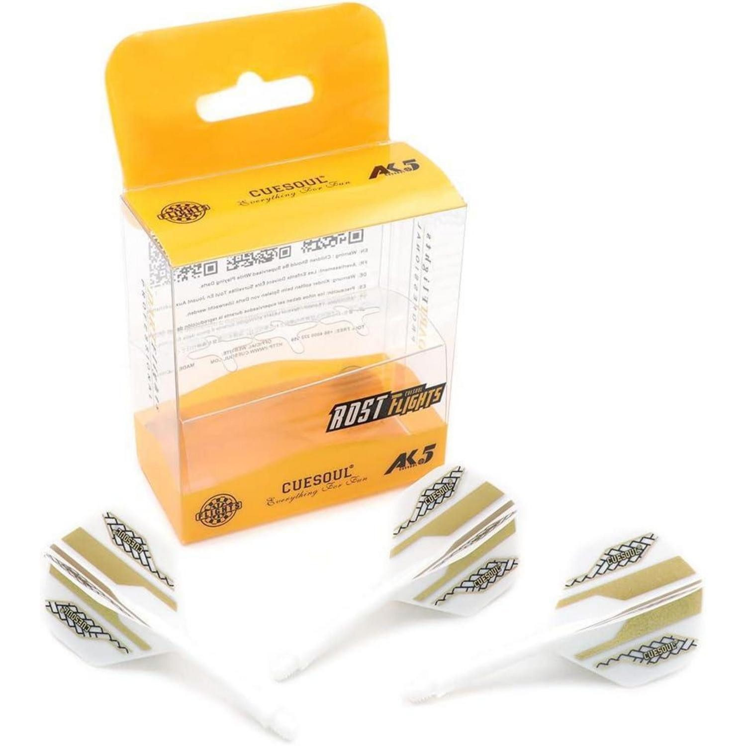LuxusKollektion Pfeilschaft Dartschäfte Dartflights 3er Set S M L weiß-standard-M CSAK-58X-7