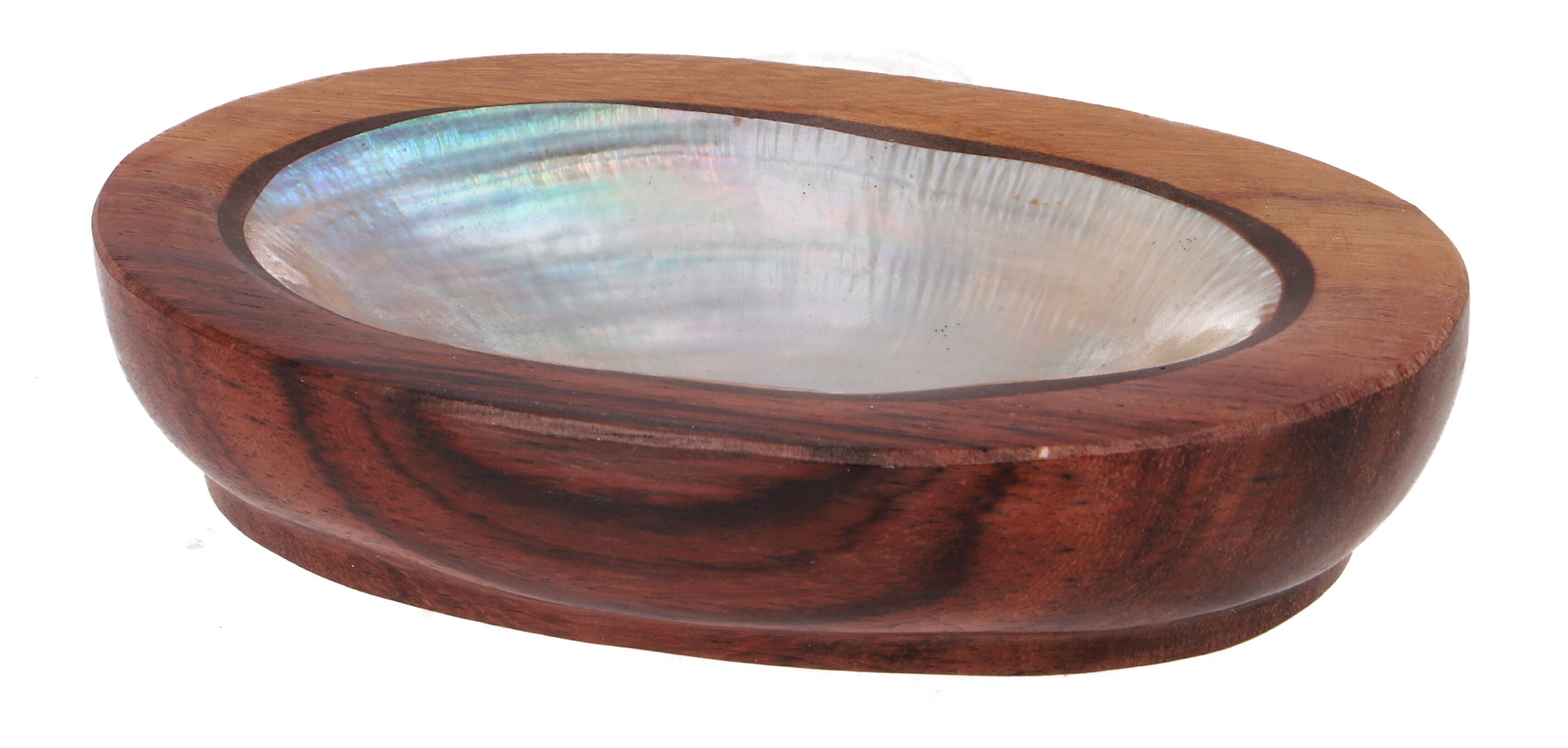 Guru-Shop Seifenablage Kokosholz Seifenschale mit Perlmutt, Breite: 9 cm – Bild 3 von 3