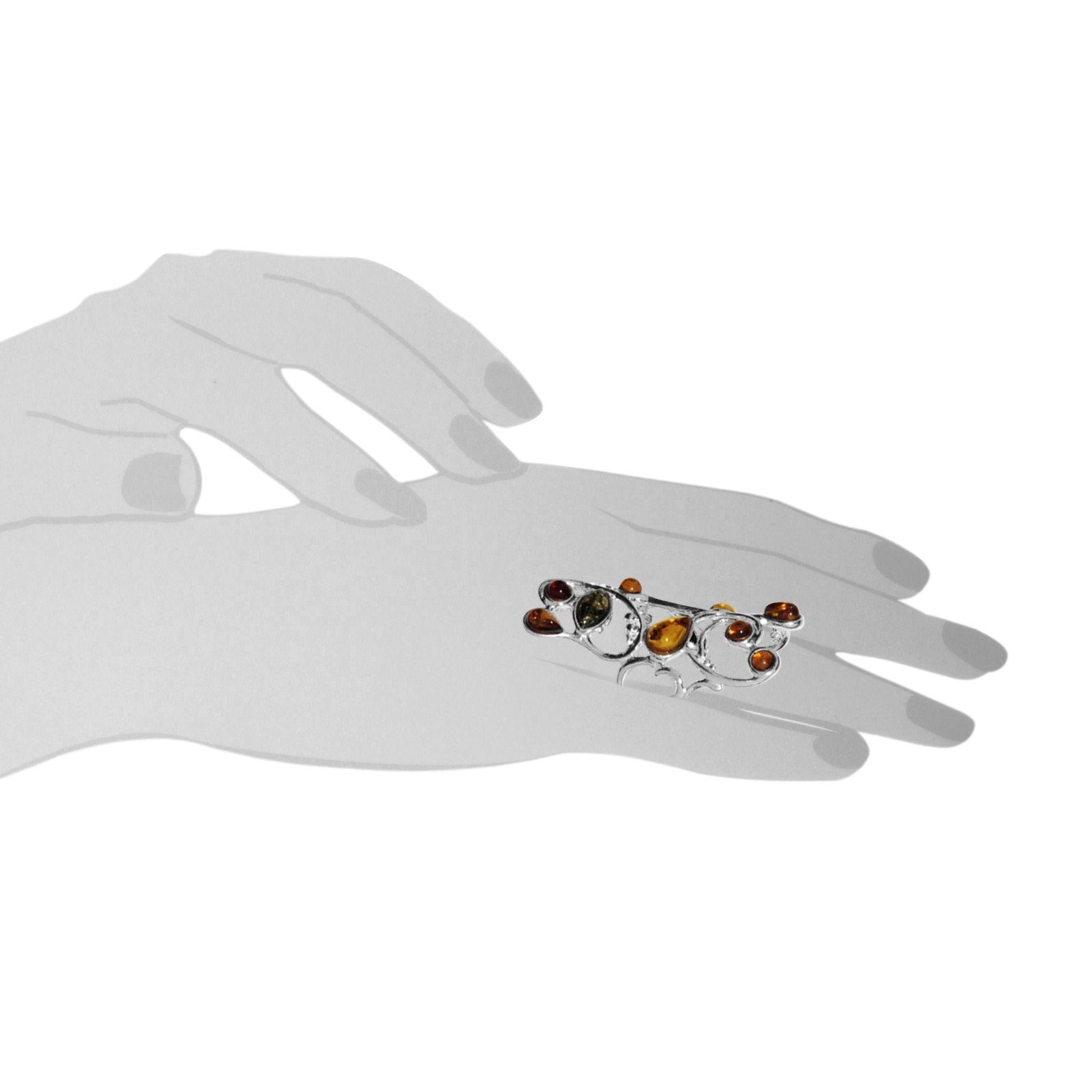 OSTSEE-SCHMUCK Silberring - Börke - Silber 925/000 - Bernstein (1-tlg) günstig online kaufen