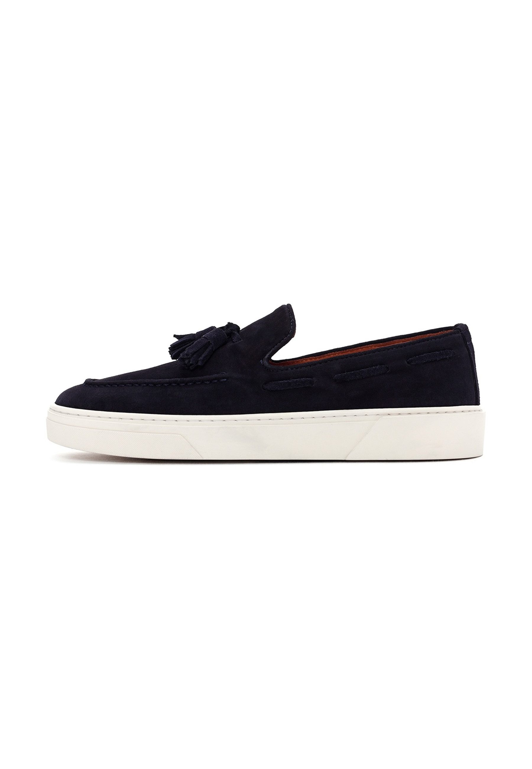 Derimod Lässige Loafer aus Veloursleder Loafer Echtes Wildleder, Gummisohle, Quastendetail, Slip-On Passform