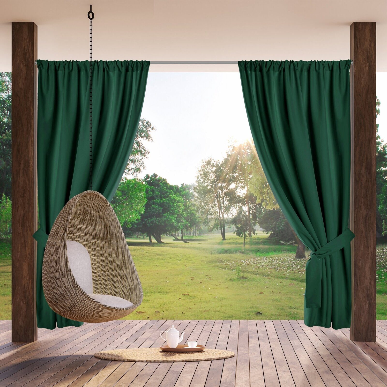 Eurofirany Outdoorvorhang GARDEN Vorhang Wasserdichte Vorhänge für Pavillon günstig online kaufen